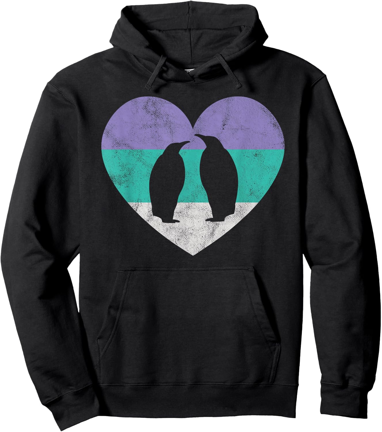 Cute Couples Gift Shirt & Girls | Penguins Hoodie - Hoodie | Black