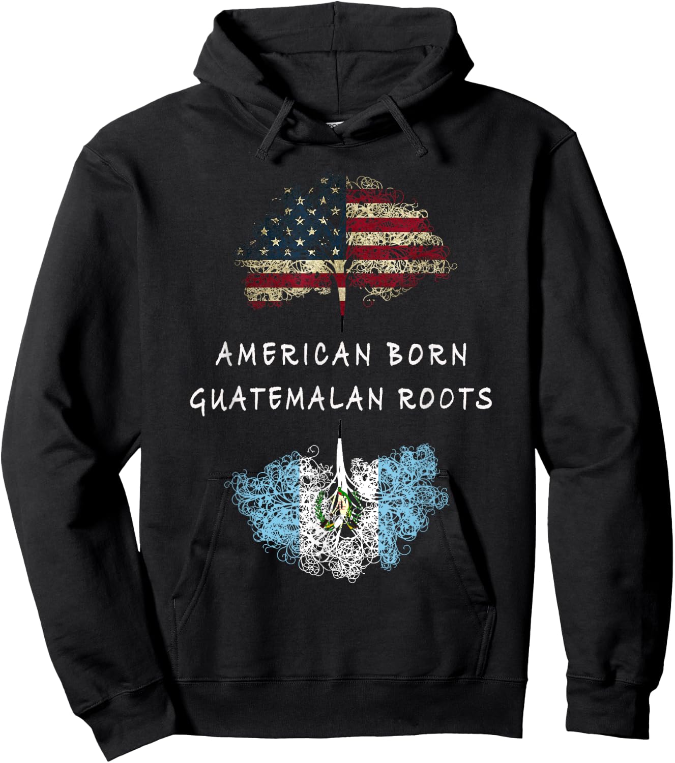 American born, Guatemalan roots ancestry Hoodie - Hoodie | Black