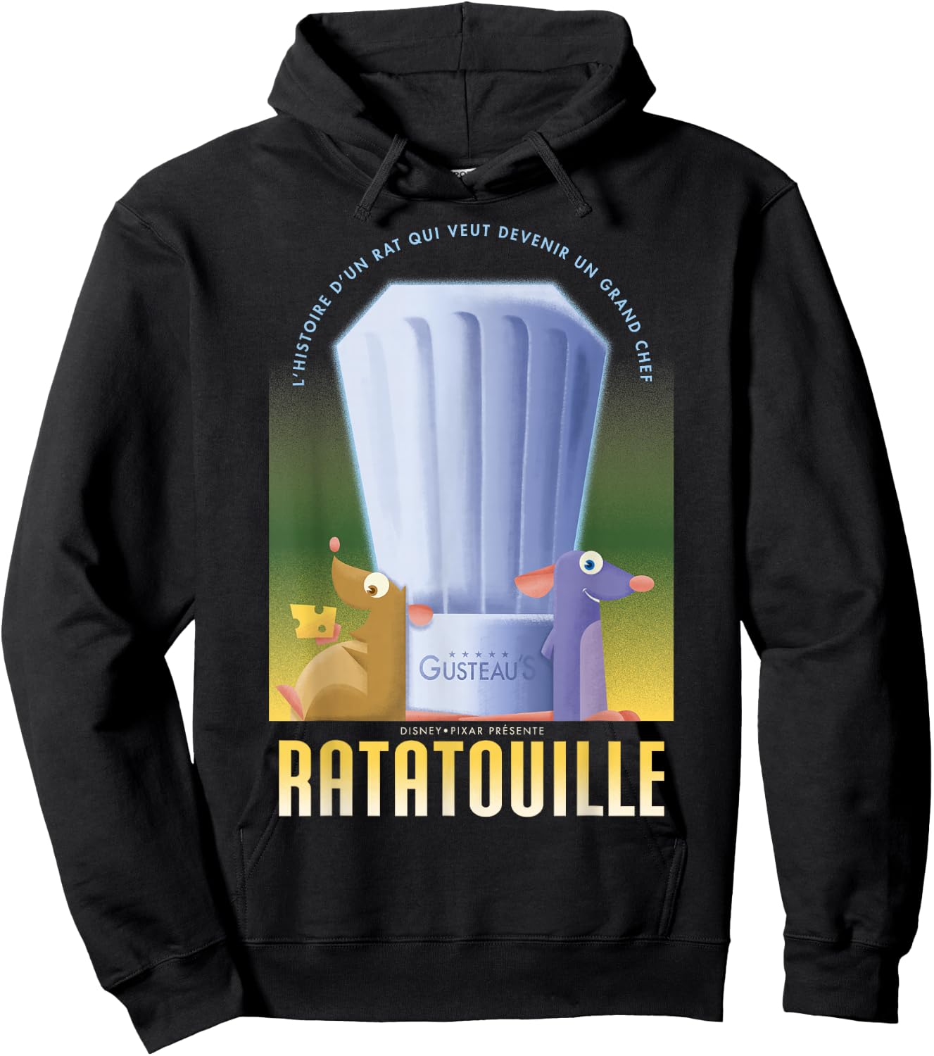 Disney Pixar Ratatouille Remy And Emile Gusteau's Poster Hoodie - Hoodie | Black