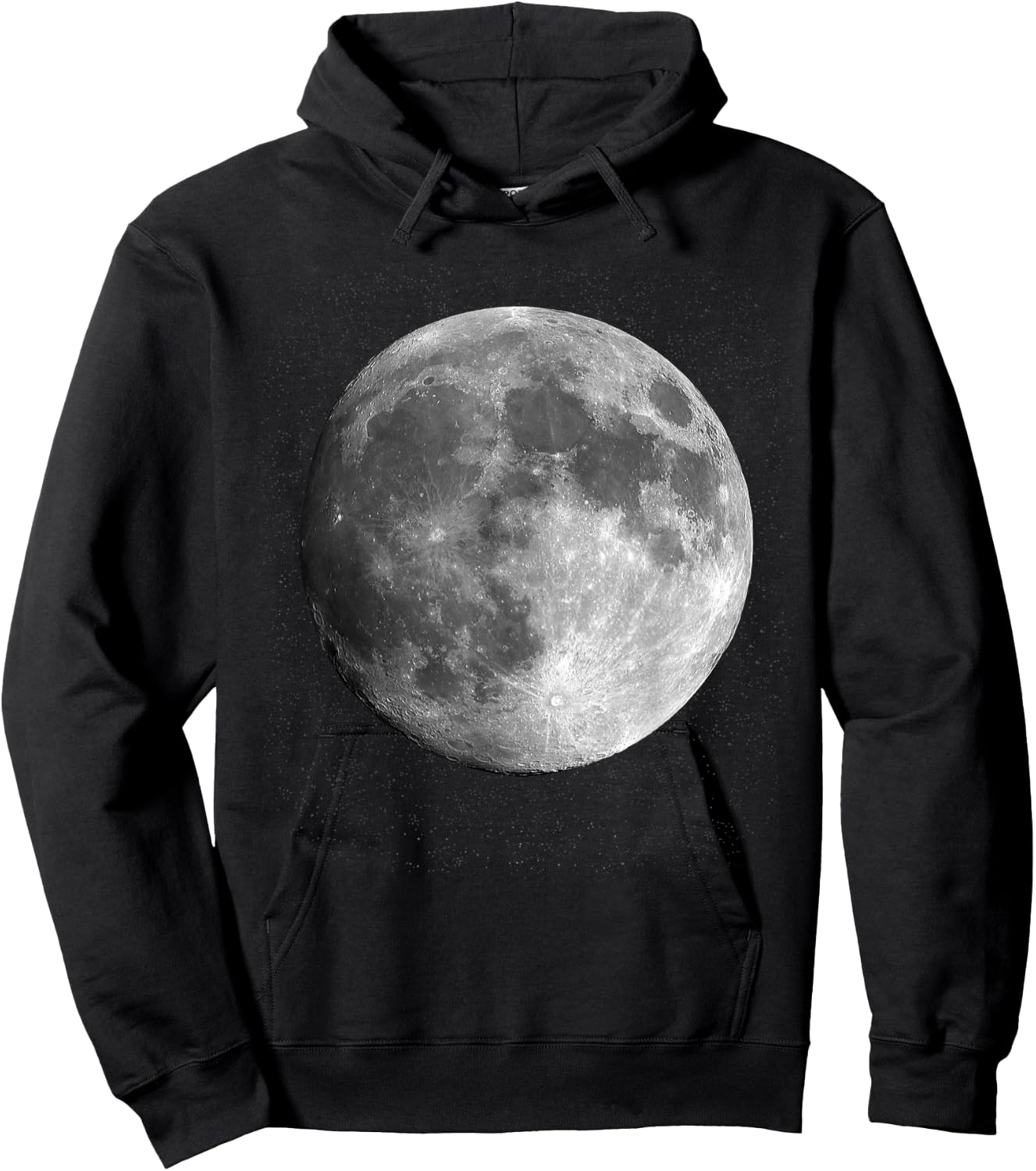 Full Moon Luna Astronomy Space Galaxy Stars Hoodie - Hoodie | Black