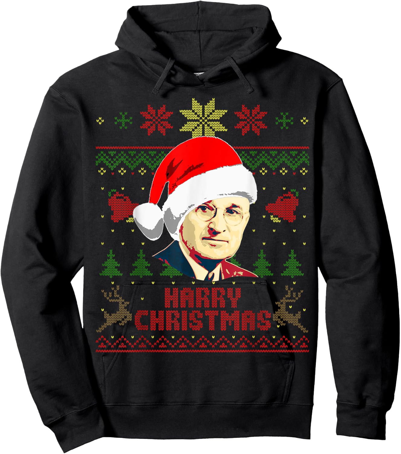 Harry S Truman Funny Christmas Hoodie - Hoodie | Black