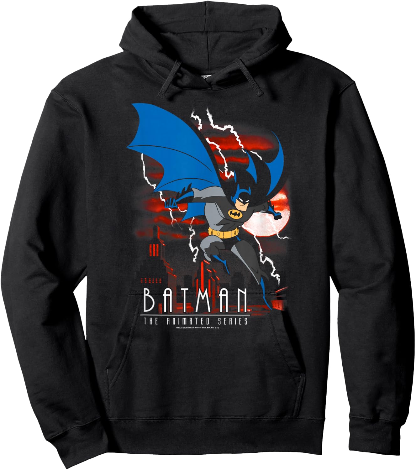 Batman: Animated Series Lightning Strikes Hoodie - Hoodie | Black