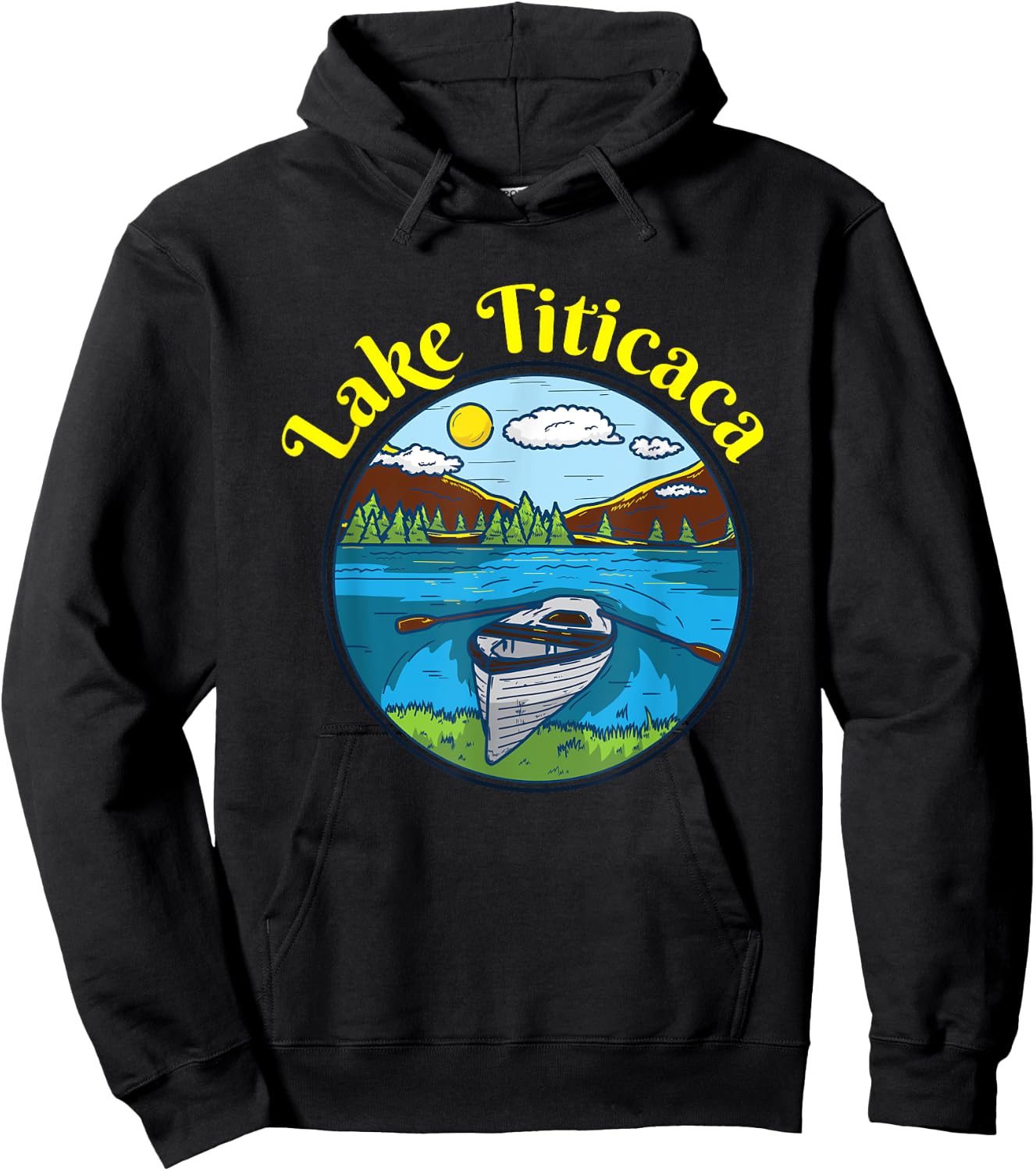 Lake Titicaca Clothing Peru Retro Boating Hoodie - Hoodie | Black
