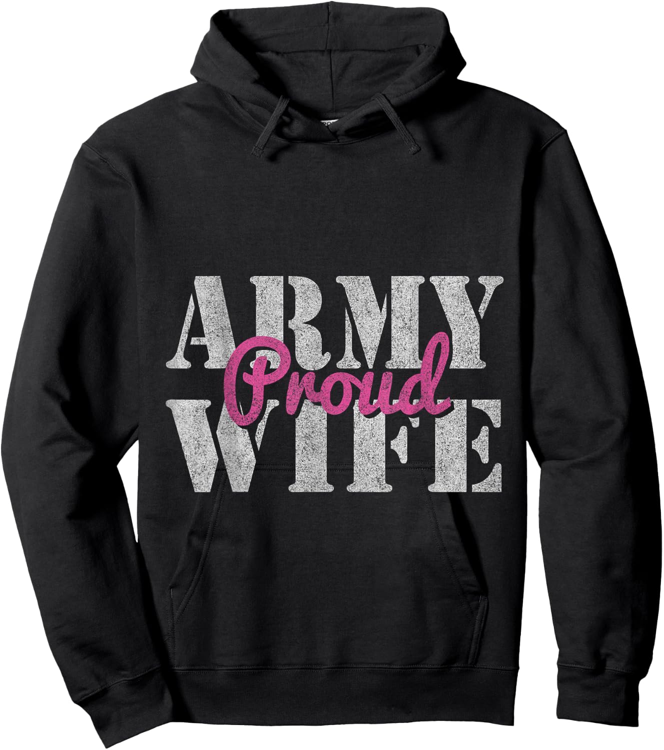 Proud Army Wife Hoodie - Hoodie | Black
