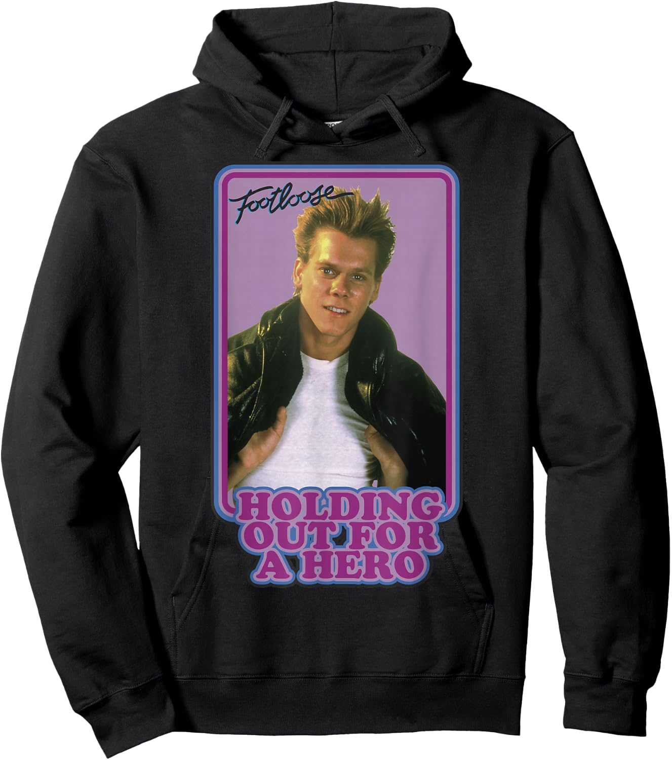 Footloose Ren McCormack Holding Out For A Hero Portrait Hoodie - Hoodie | Black
