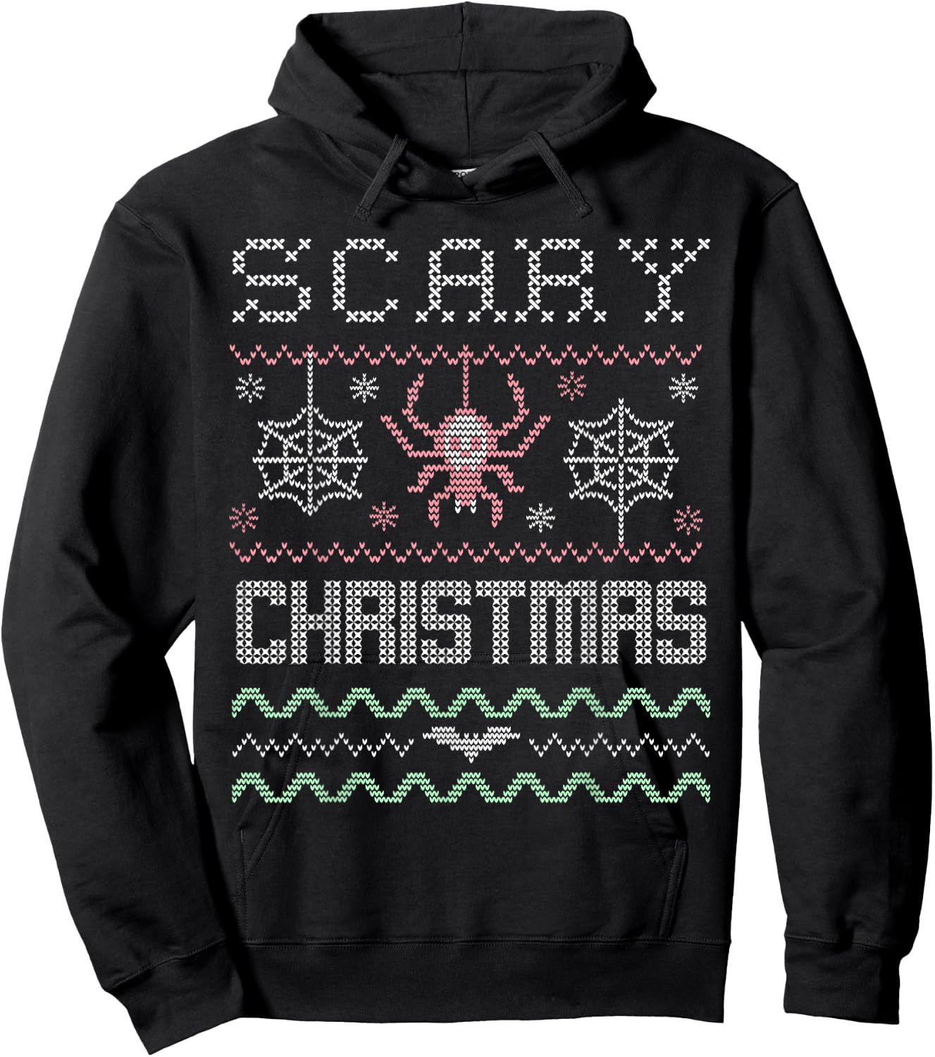 Creepy Scary Xmas - Pastel Goth Ugly Christmas Hoodie - Hoodie | Black