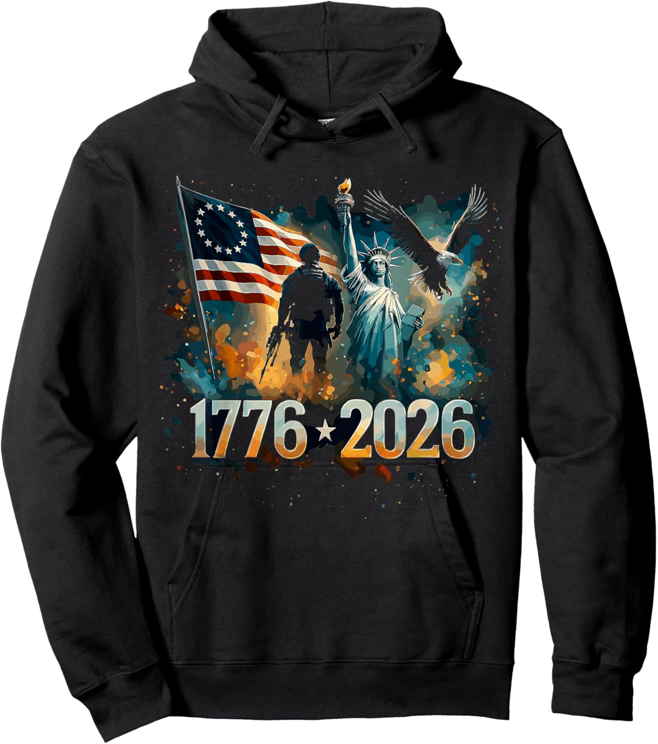 We The People 250 Years of Freedom 1776-2026 250th Birthday Hoodie - Hoodie | Black
