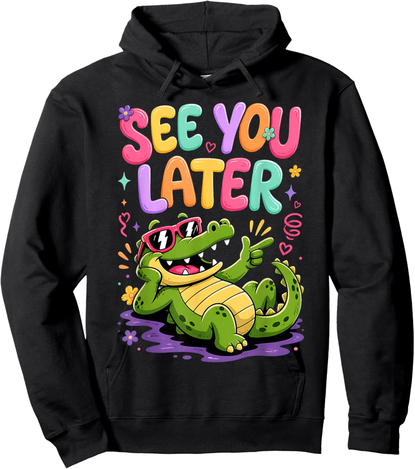 See You Later Alligator Summer Teacher Last Day of School Hoodie - Hoodie | Black