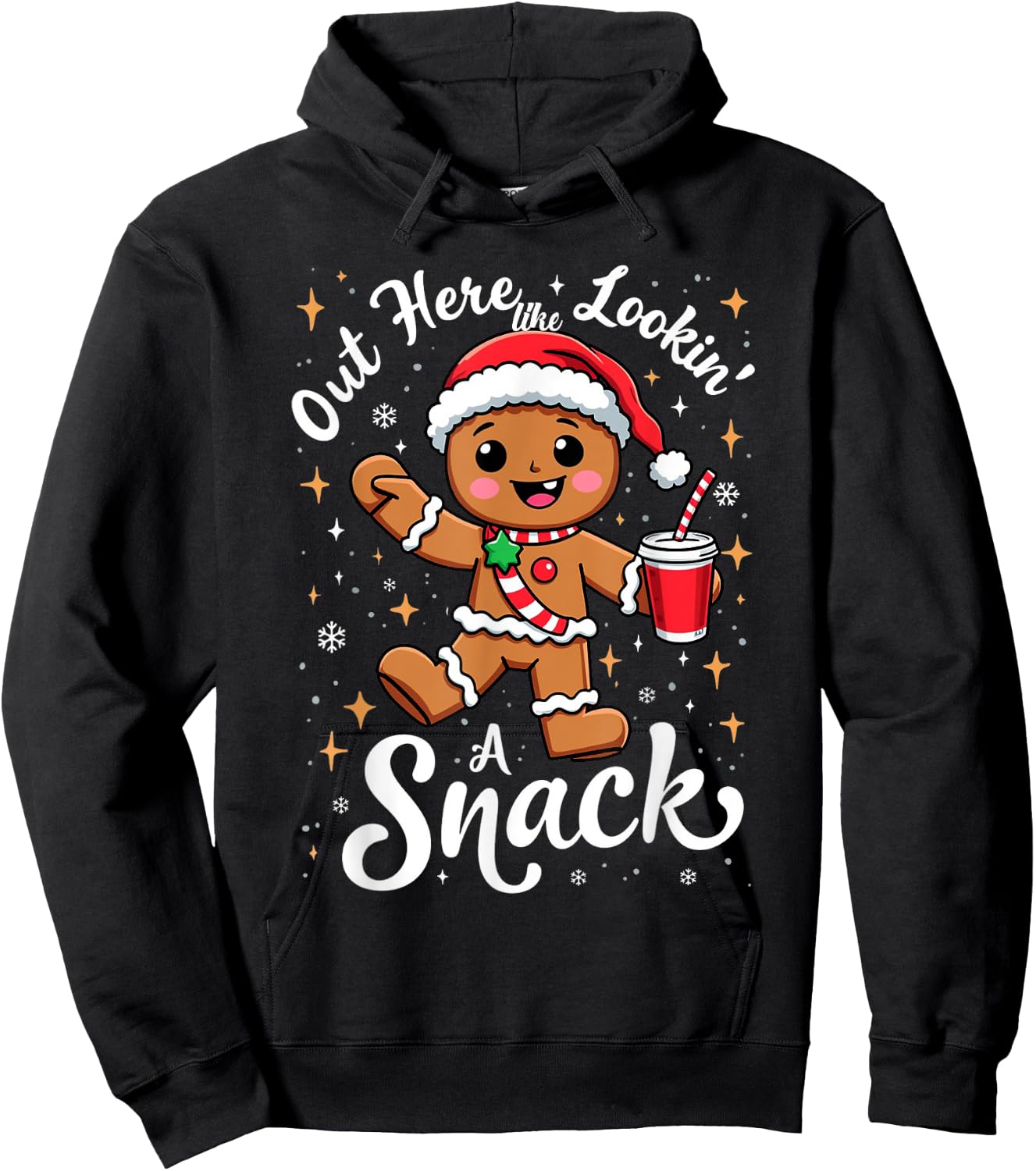 out here looking like a snack christmas funny BouJee Xmas Hoodie - Hoodie | Black