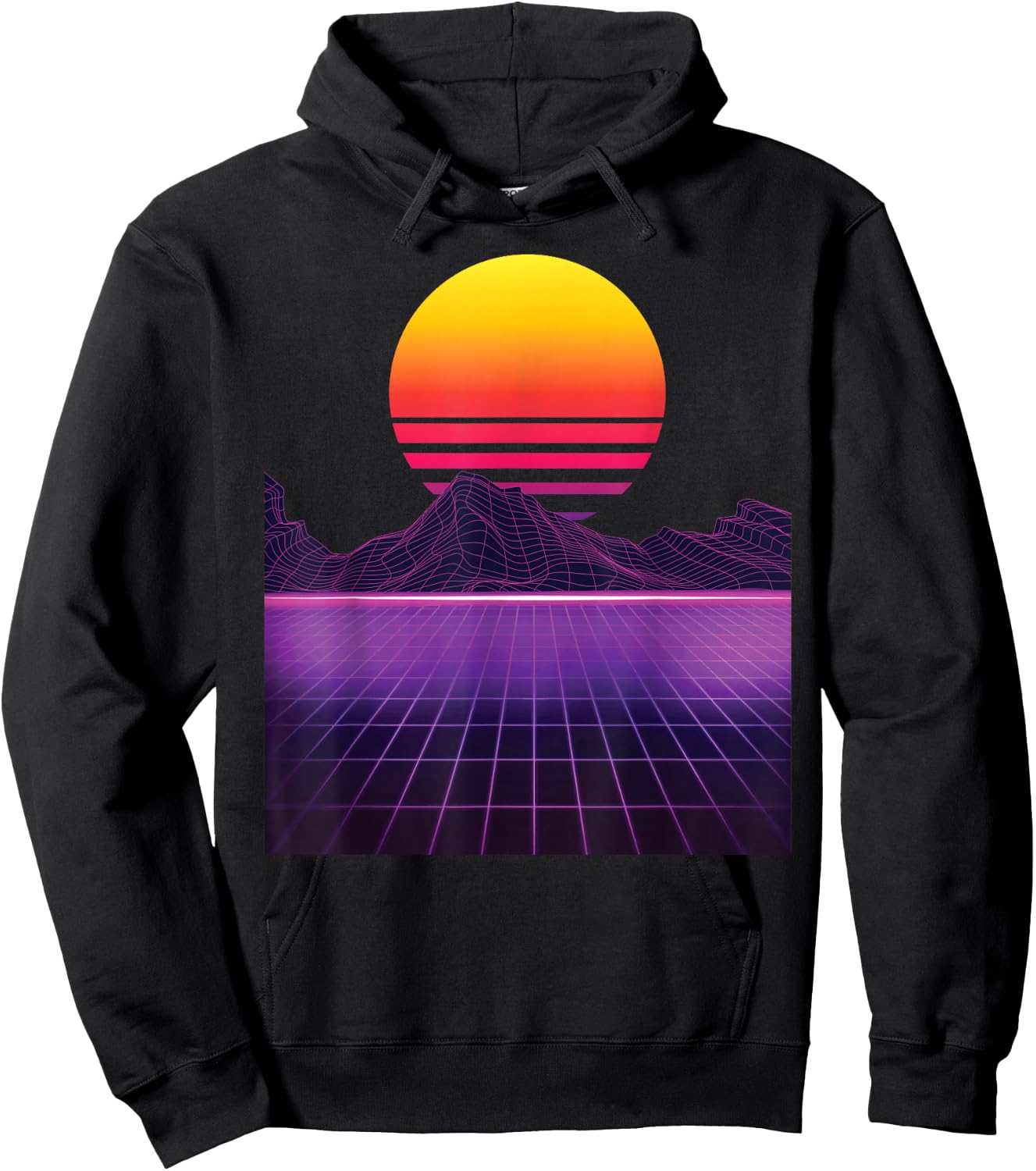 Outrun Synthwave Vaporwave Aesthetic 80's Retro Hoodie - Hoodie | Black