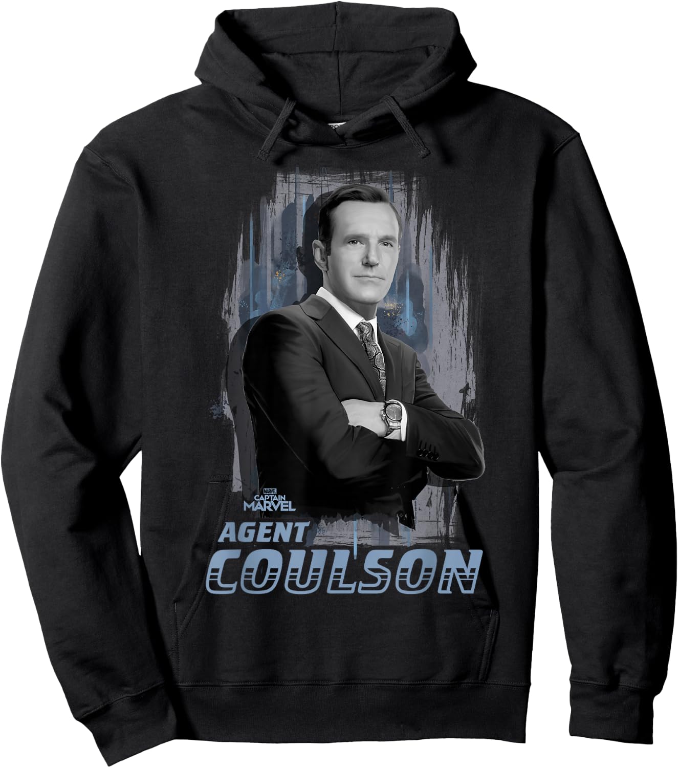 Captain Marvel Agent Coulson Portrait Graphic Hoodie - Hoodie | Black