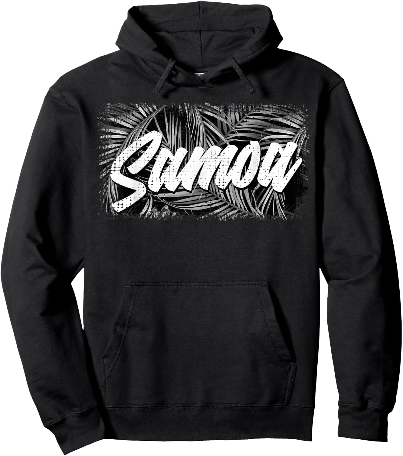Retro Palm Samoa T Shirt Samoan Shirt Hoodie - Hoodie | Black