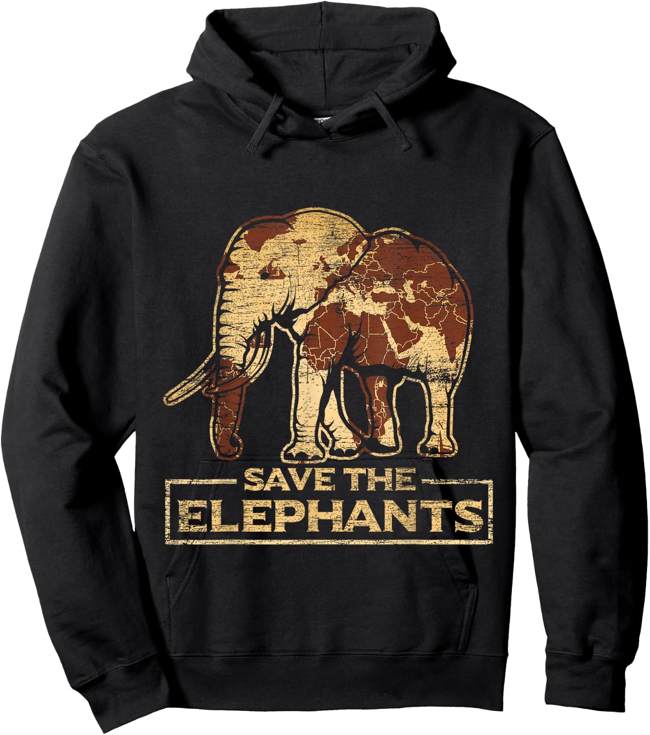 Save the elephants elephant Hoodie - Hoodie | Black