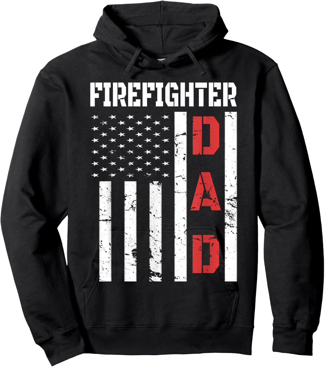 Firefighter flag shirt Fathers Day 2018 Dad Gifts Hoodie - Hoodie | Black