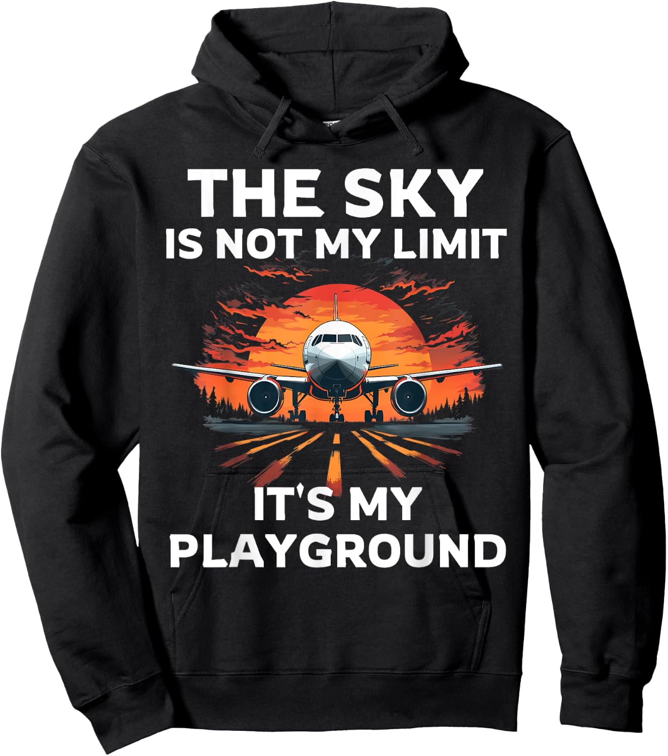 Funny Pilot Design Women Aviation Airplane Pilot Hoodie - Hoodie | Black