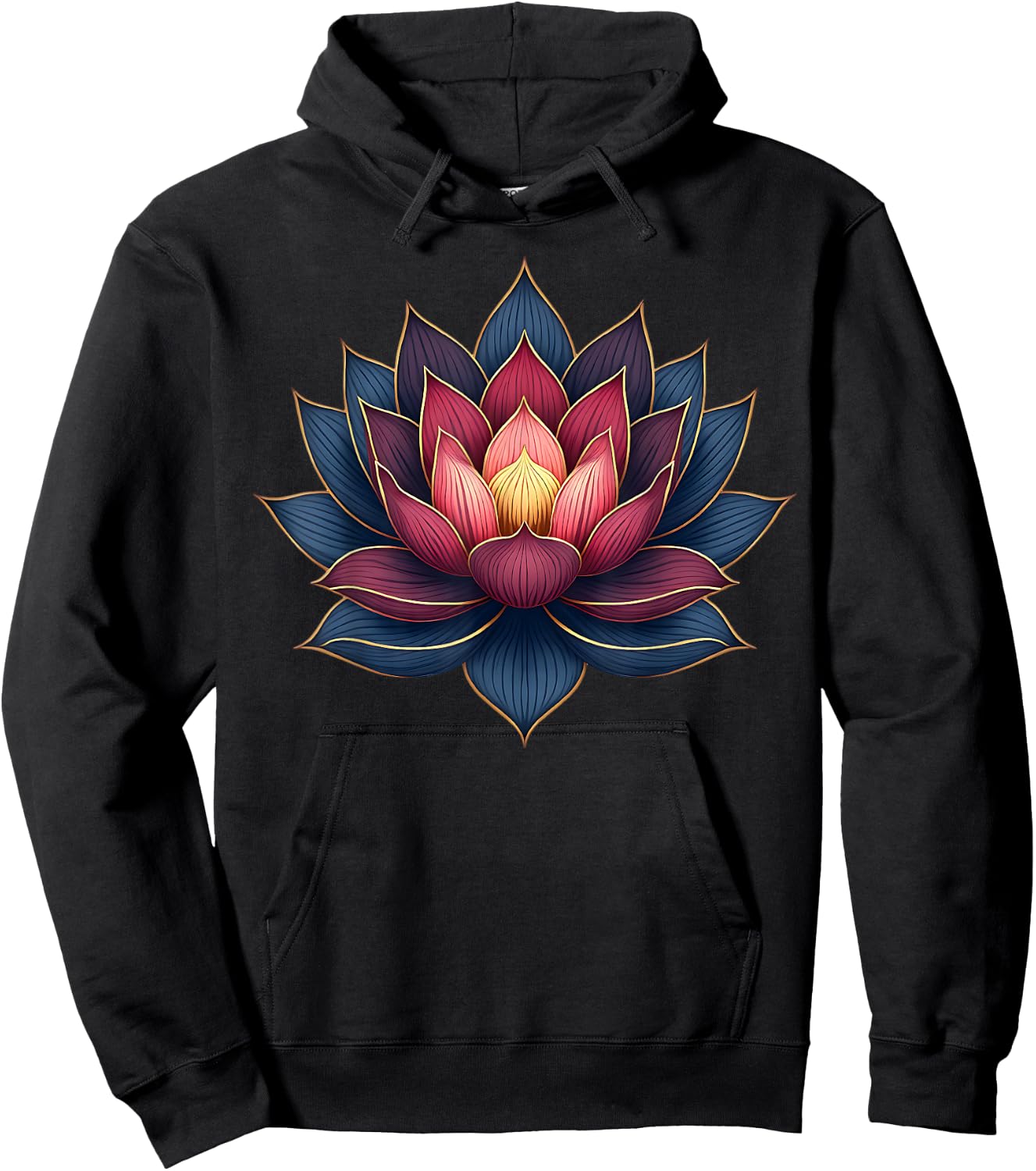 Lotus Flower Yoga Inspired for Mindful Women Hoodie - Hoodie | Black