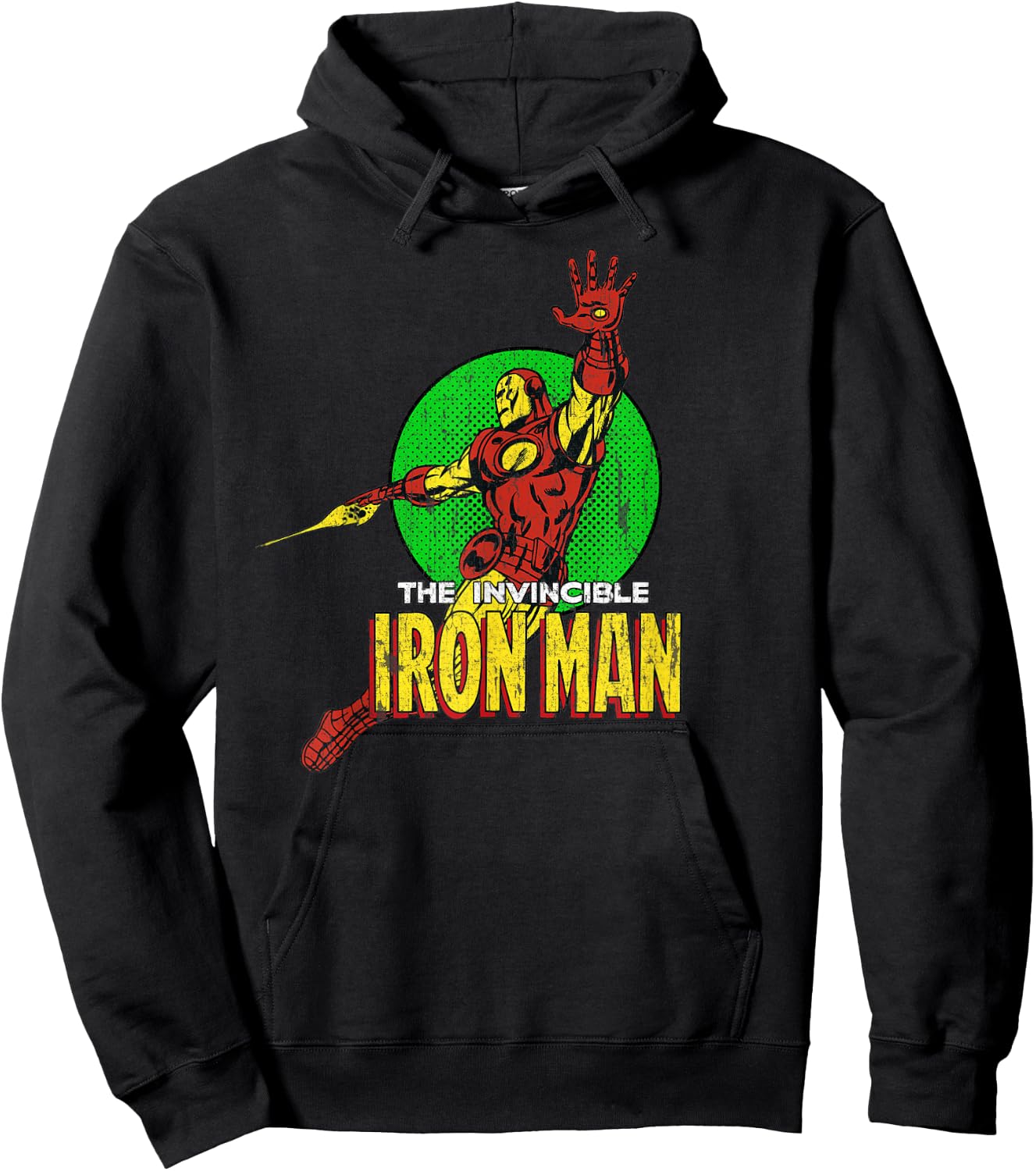 Marvel The Invincible Iron Man Retro Jetpack Badge Vintage Hoodie - Hoodie | Black