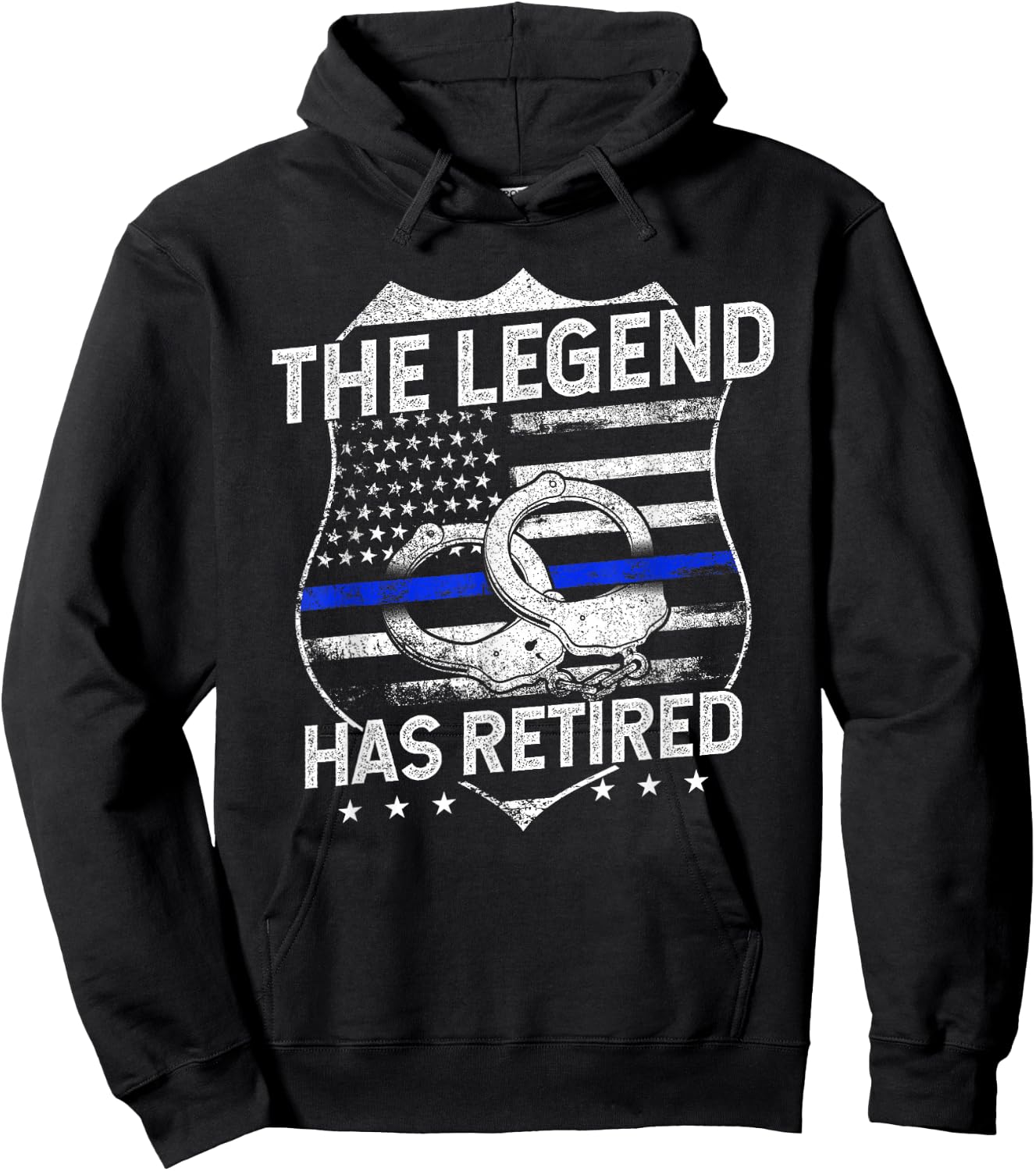 The Legend Has Retired Police Officer Retirement Hoodie - Hoodie | Black