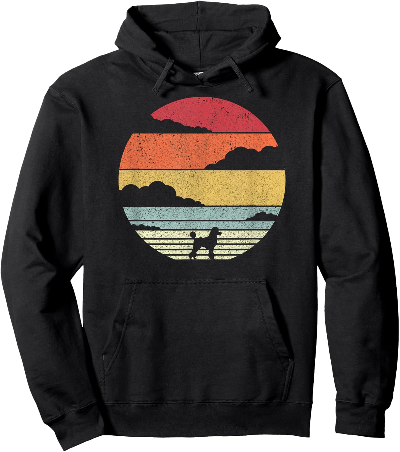 Poodle Shirt. Retro Style Hoodie - Hoodie | Black