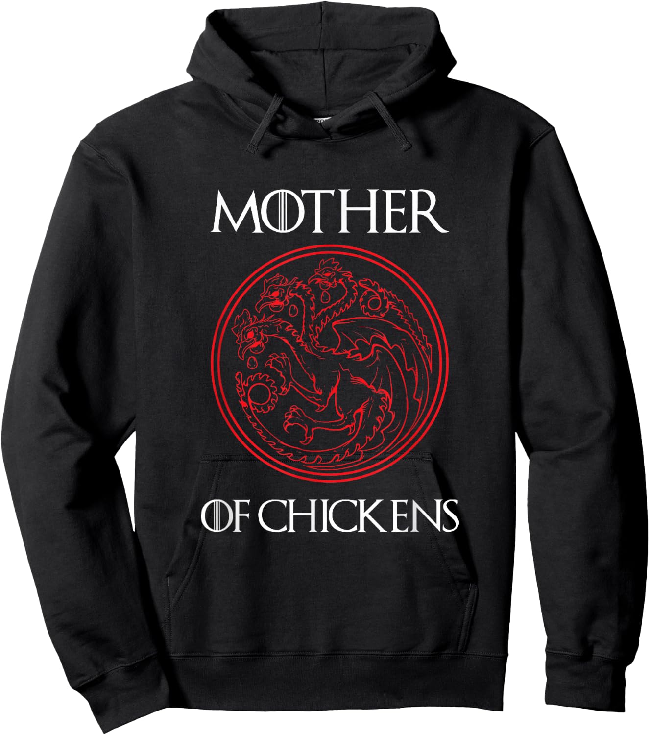 Mother of Chickens Women Gift Mom Funny Chicken Farmer Owner Hoodie - Hoodie | Black