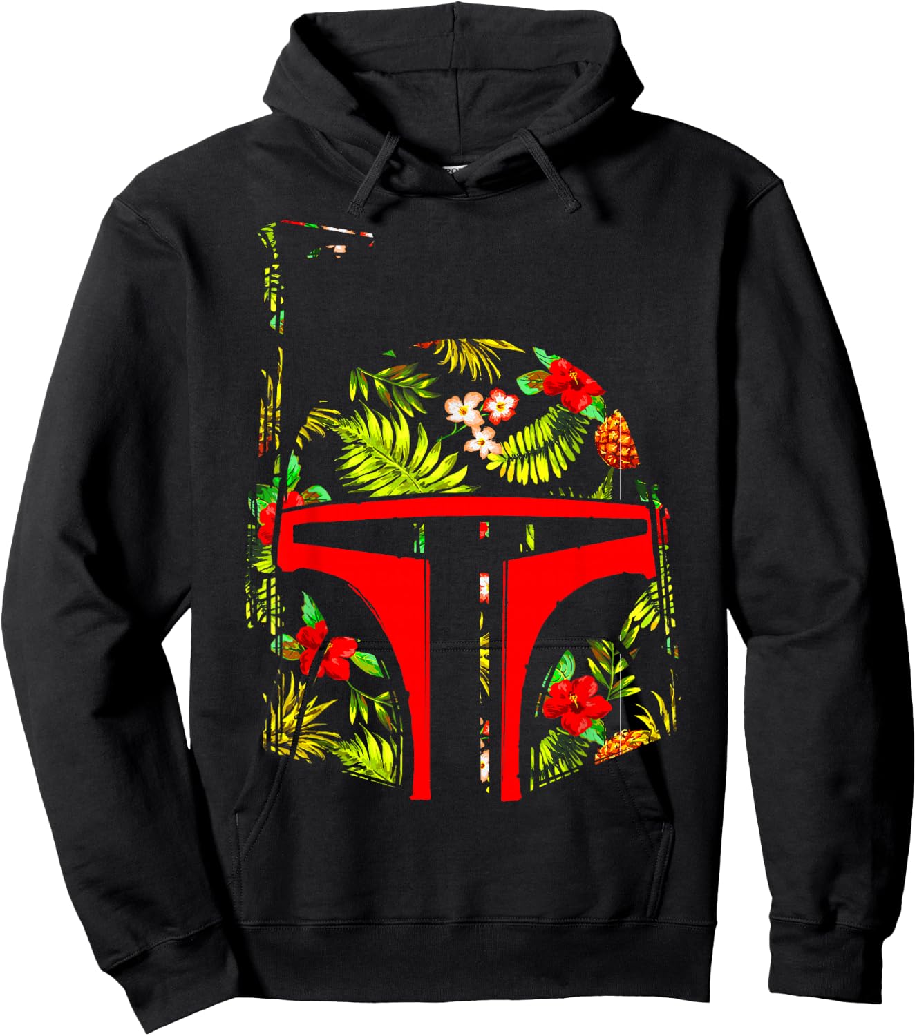 Star Wars Boba Fett Tropical Print Helmet Hoodie - Hoodie | Black