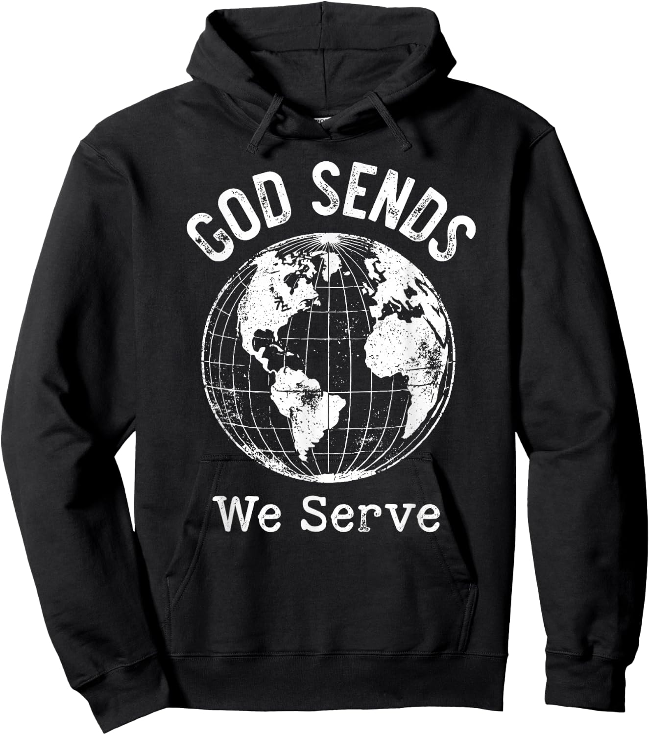 God Sends We Serve Christian Missionary Faith Missions Trips Hoodie - Hoodie | Black