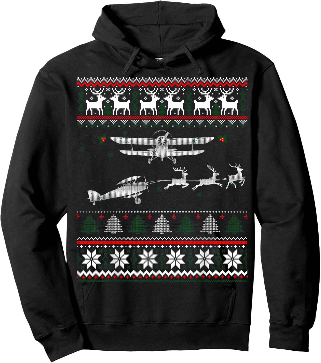 Best Christmas Thanksgiving Gift Pilots Aviation Ugly Hoodie - Hoodie | Black