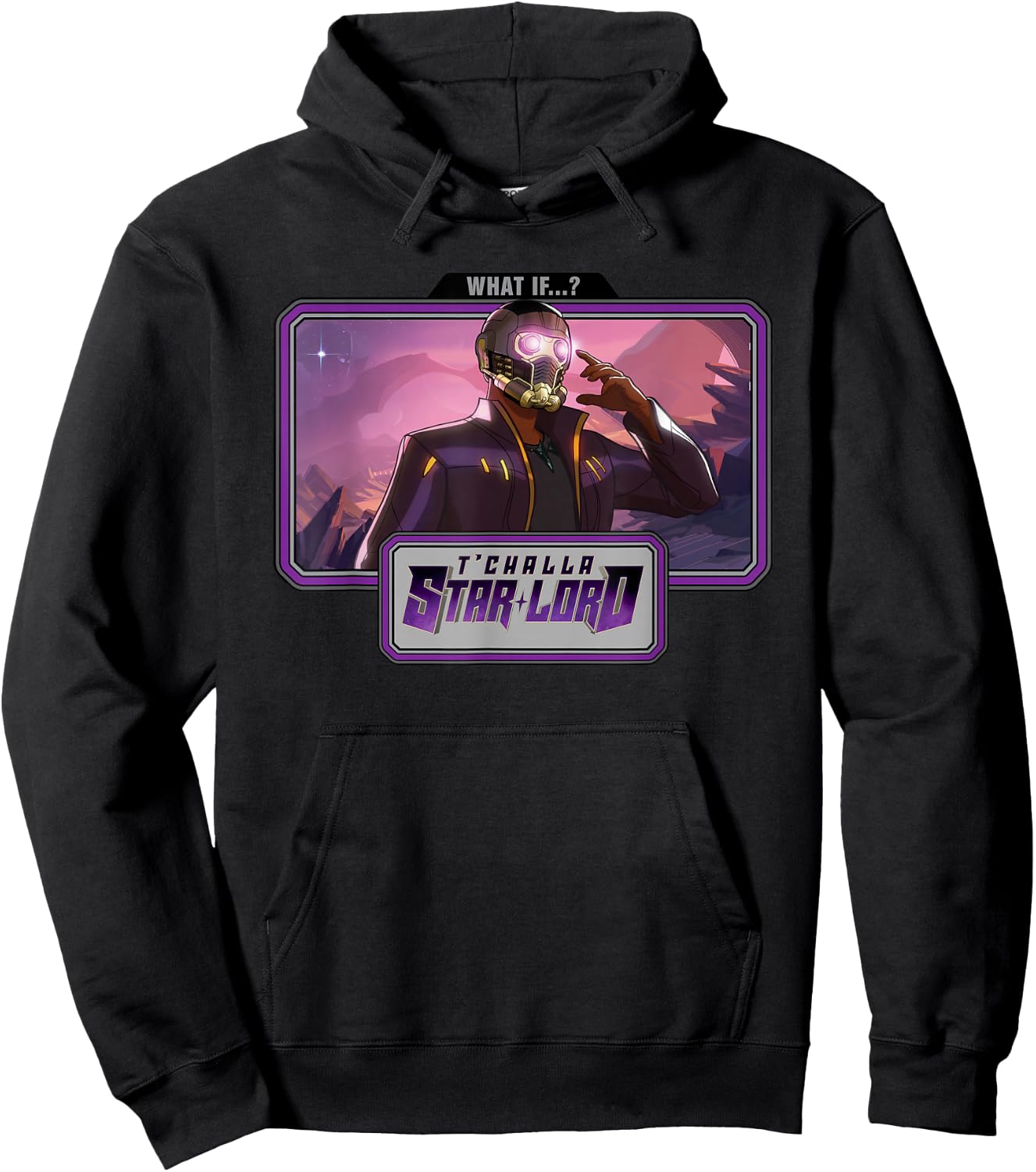 Marvel WHAT IF...? T'Challa Star-Lord Landscape Hoodie - Hoodie | Black