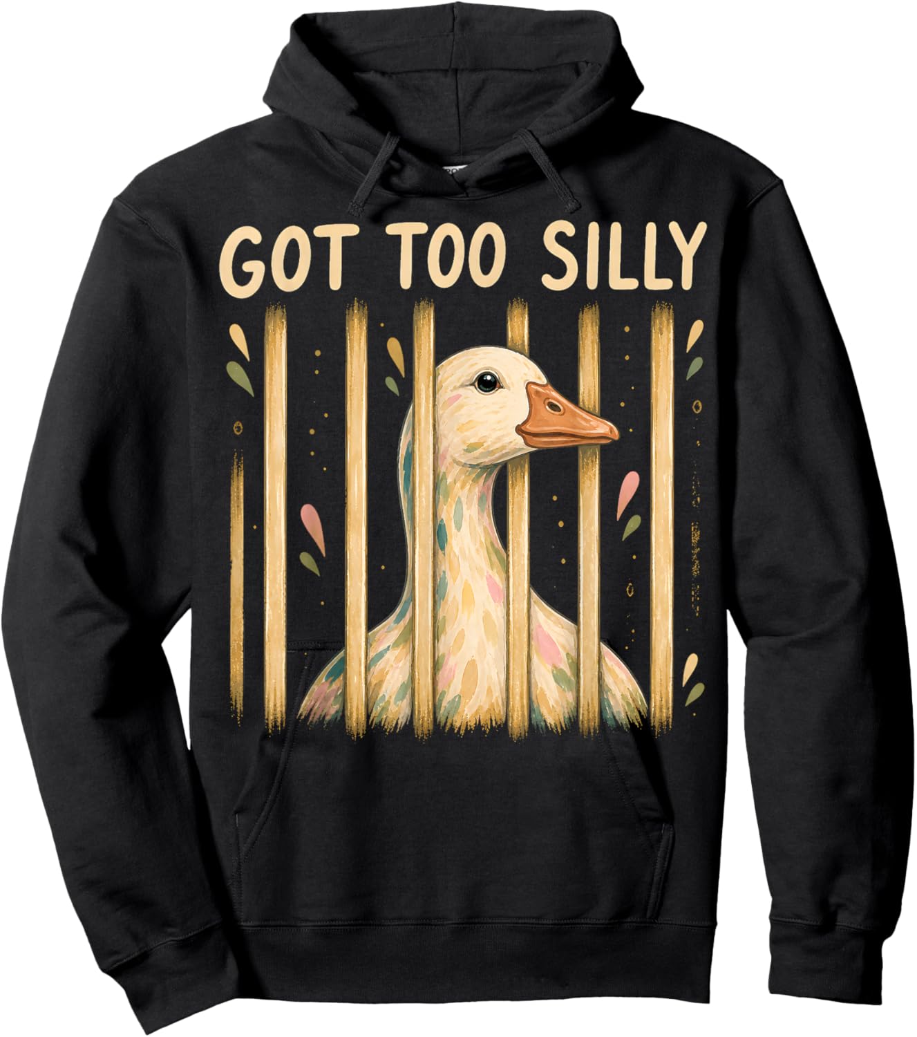 Got Too Silly Funny Goose Meme Style Animal Lovers Hoodie - Hoodie | Black