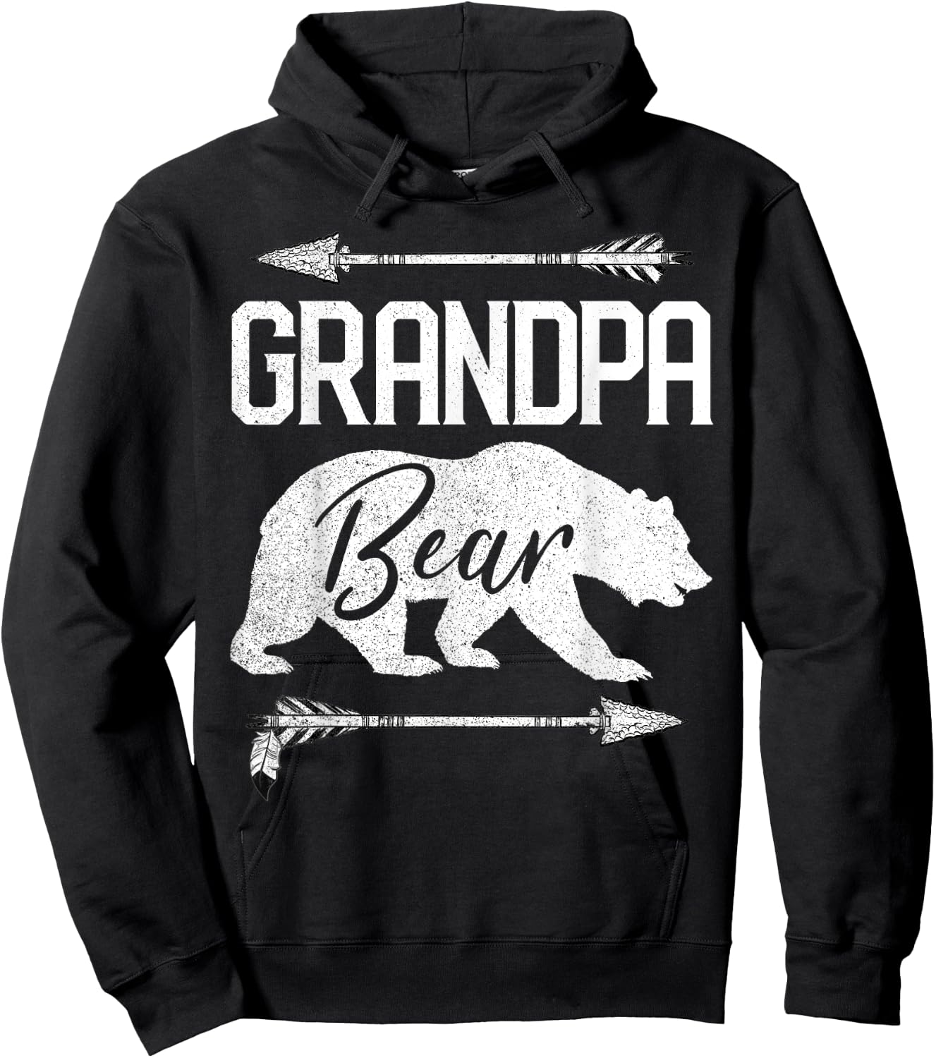 Grandpa Bear Funny Father's Day Gift Papa Best Men Dad Joke Hoodie - Hoodie | Black