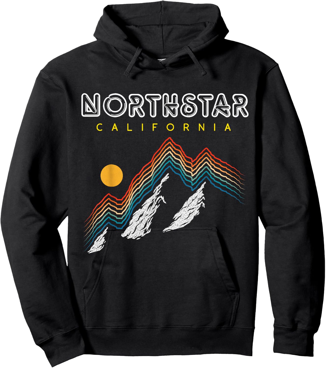 Northstar California - USA Ski Resort 1980s Retro Shirt Hoodie - Hoodie | Black