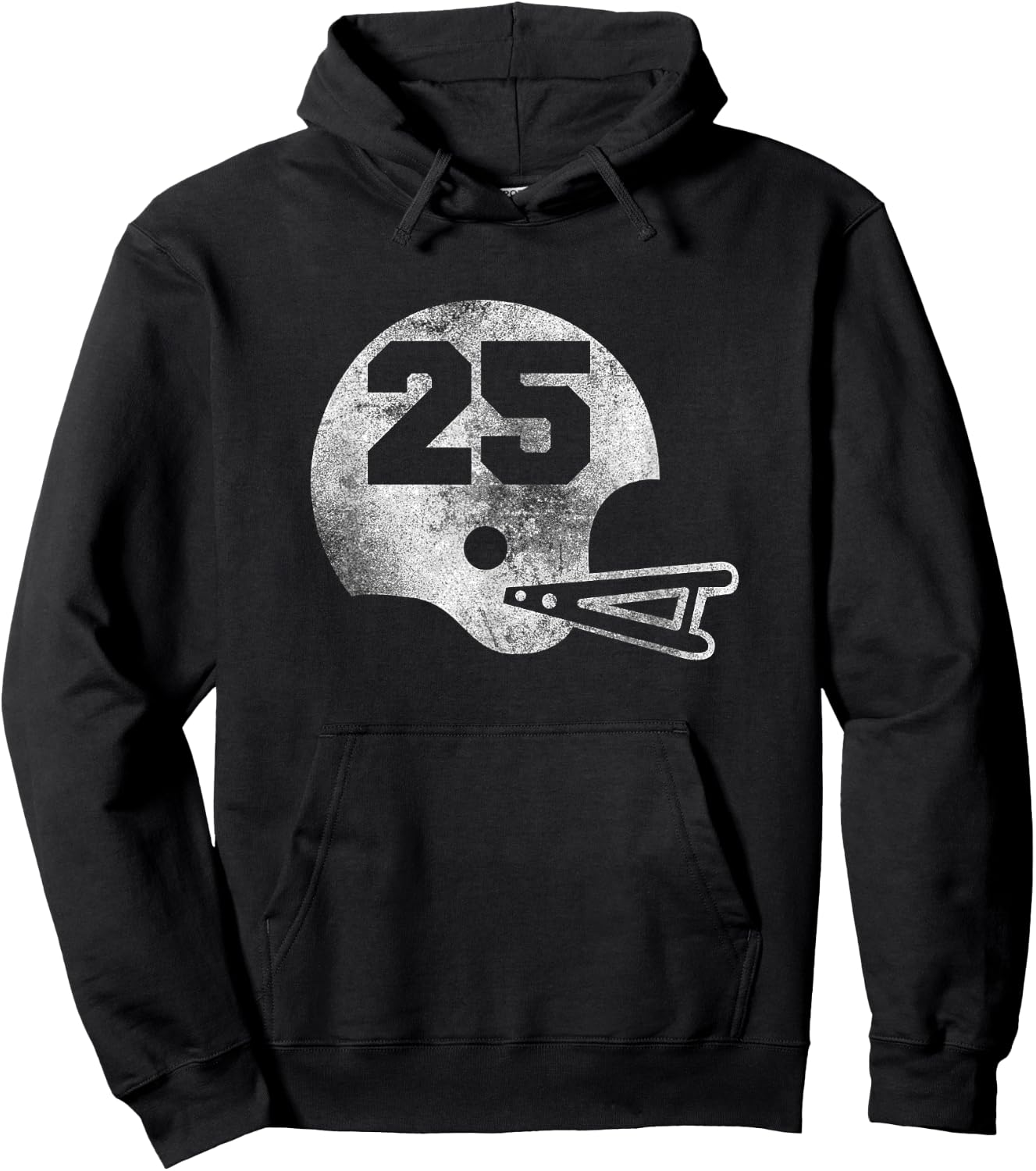 Vintage Football Jersey Number 25 Player Number Hoodie - Hoodie | Black