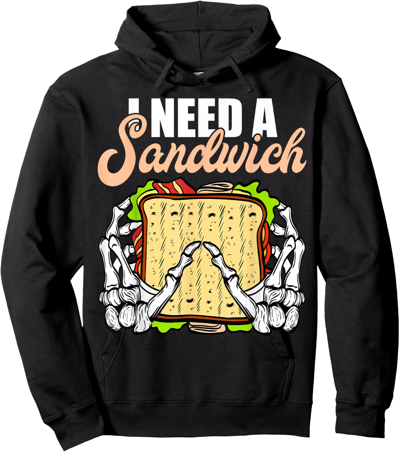 All I need is a Sandwich Halloween Costume Horror movies Hoodie - Hoodie | Black
