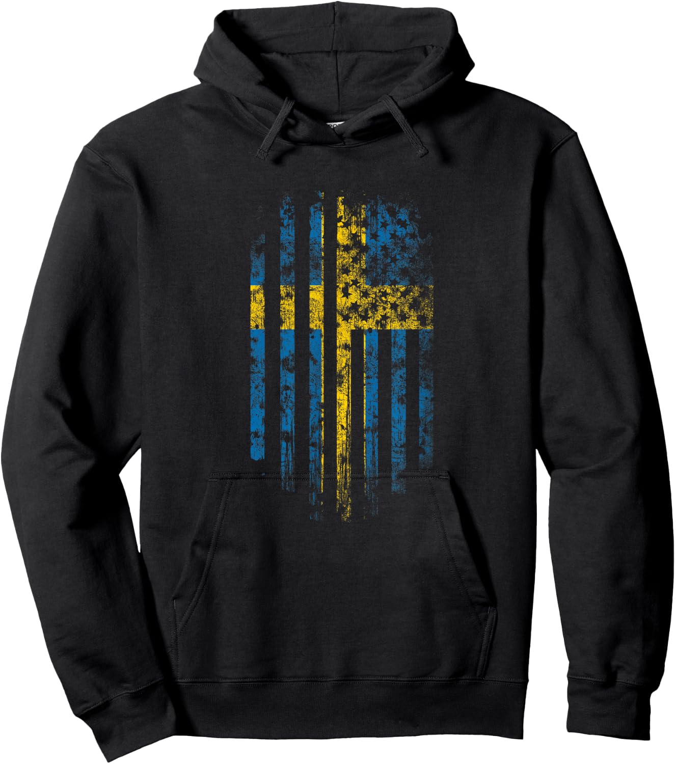 Swedish American Flag - Sweden Kids Men Hoodie - Hoodie | Black