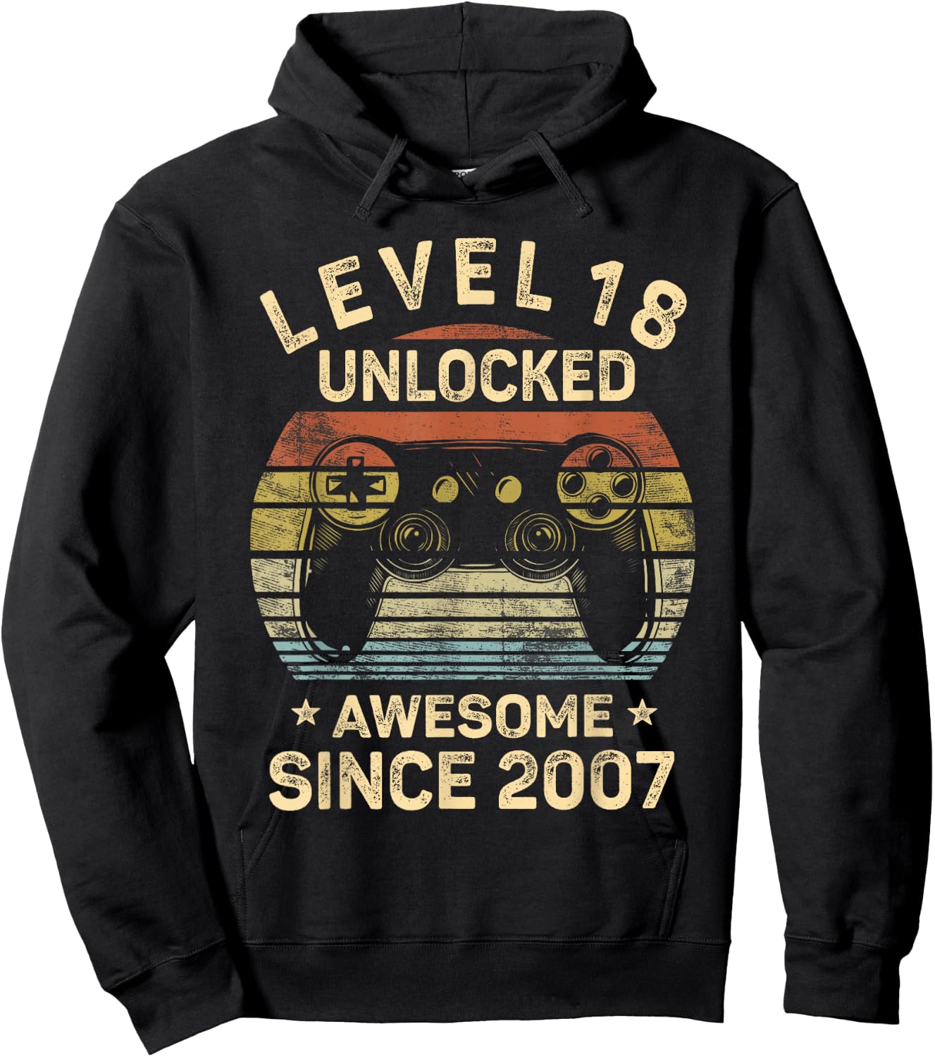 Level 18 Unlocked 18th Birthday 18 Year Old Gifts Gamer Bday Hoodie - Hoodie | Black