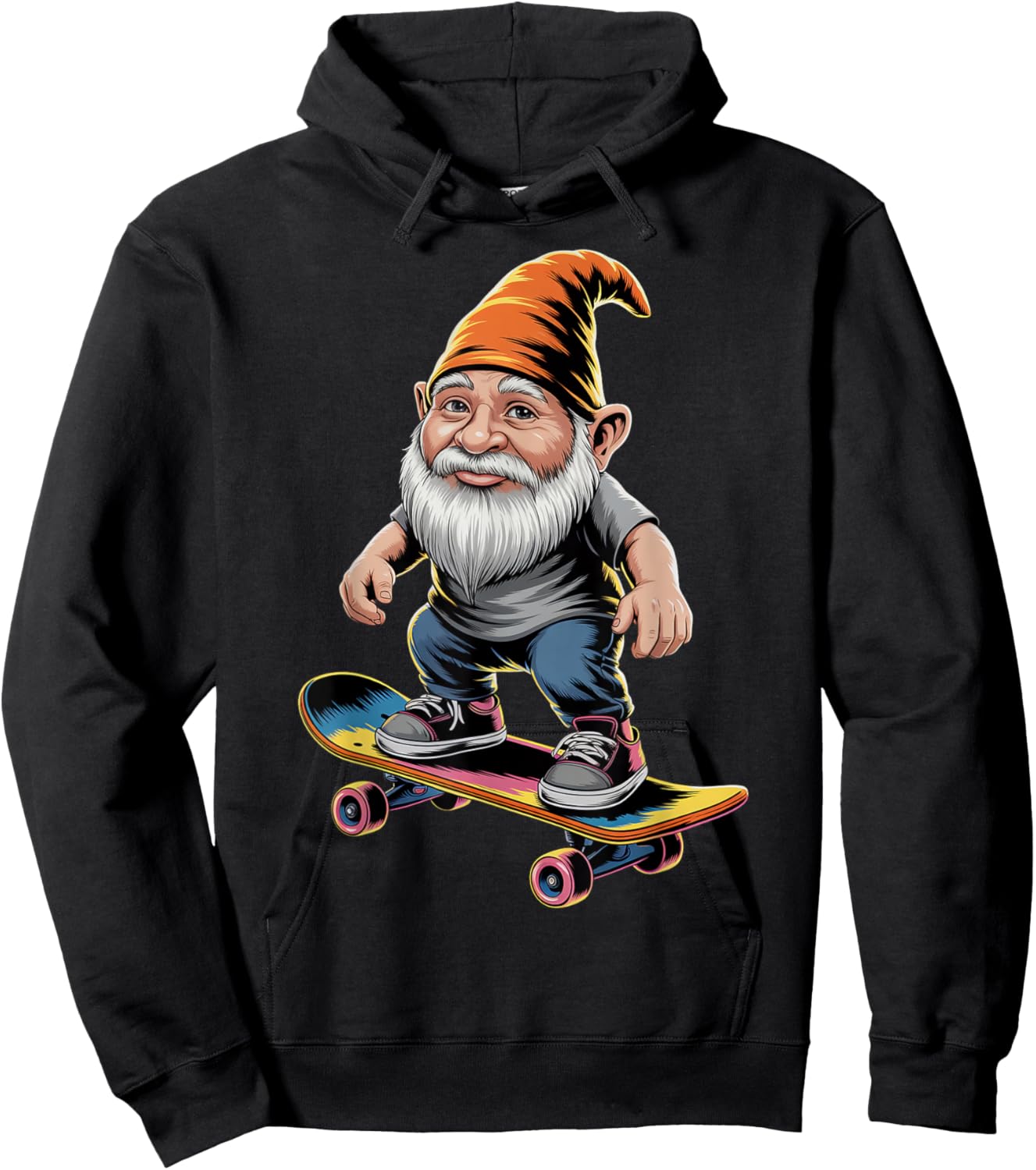 Skateboarding Gnome Hoodie - Hoodie | Black