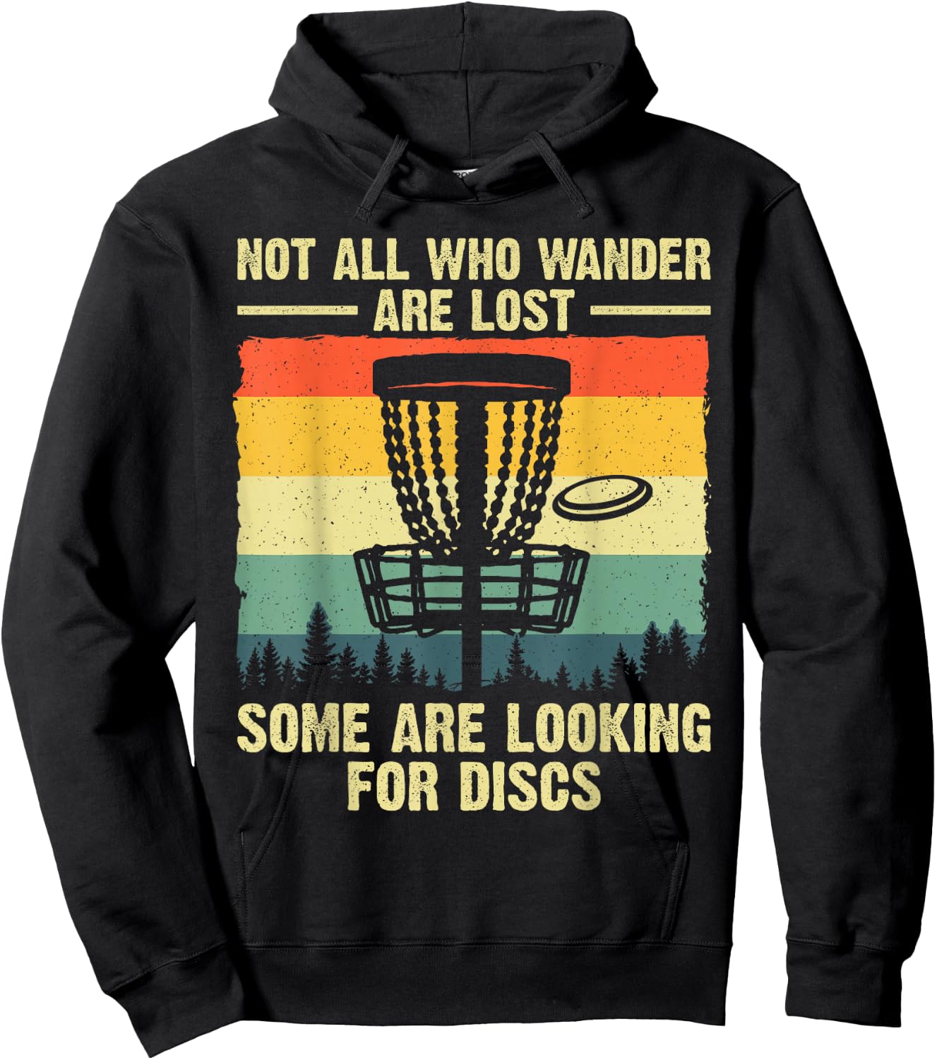 Disc Golf Gift Disc Golfer Stuff & Accessories -Adults & -Kids Funny Disc Golf Art Black Short Sleeve Small Classic Fit Lightweight Hoodie - Hoodie | Black