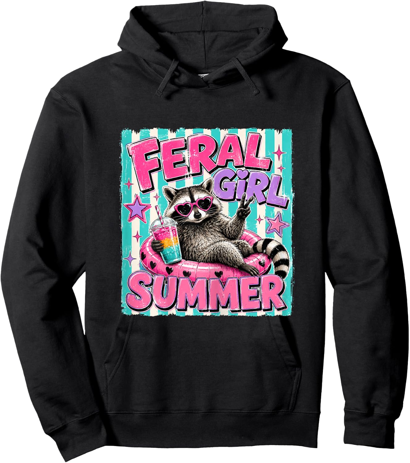 Feral Girl Summer Hoodie - Hoodie | Black