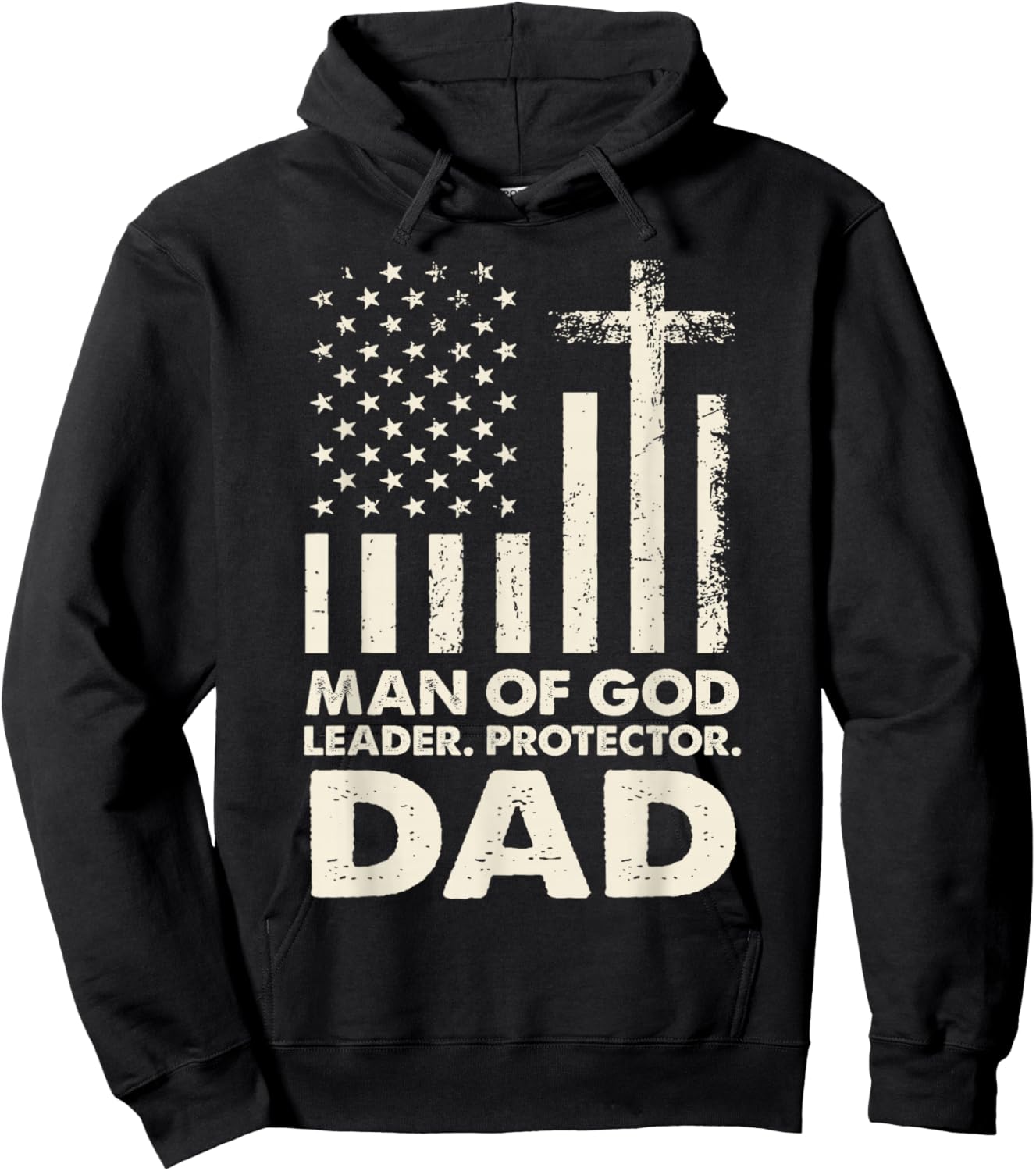 Christian Man of God Leader Protector DAD Father's Day Hoodie - Hoodie | Black