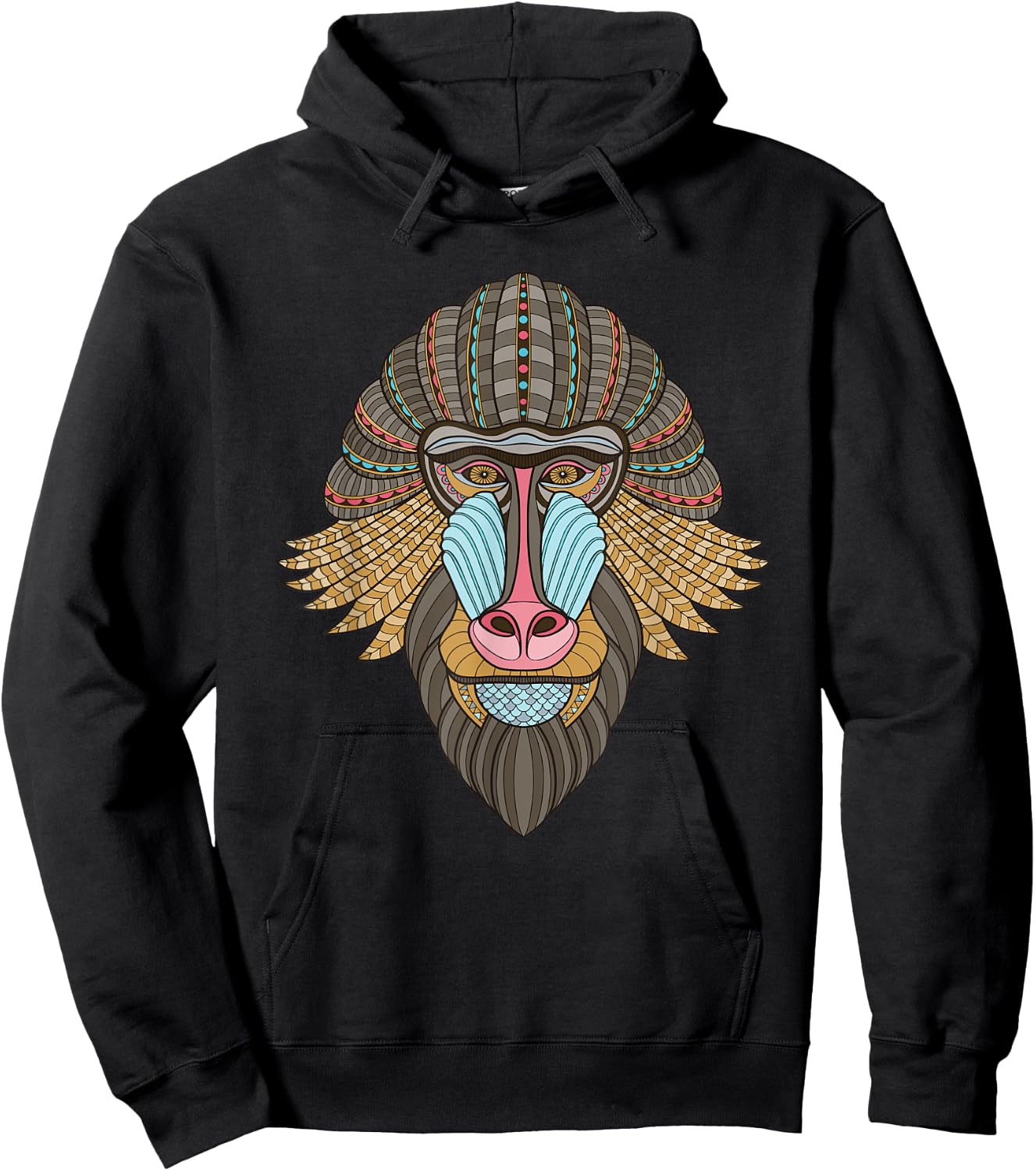 Mandrill Baboon Hoodie - Hoodie | Black