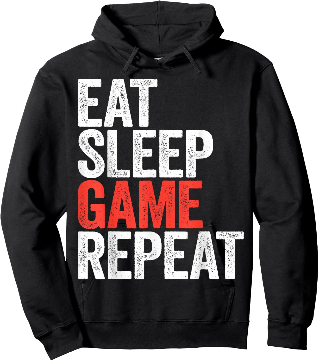 Eat Sleep Game Repeat Shirt Men Women Kids Video Gamer Hoodie - Hoodie | Black