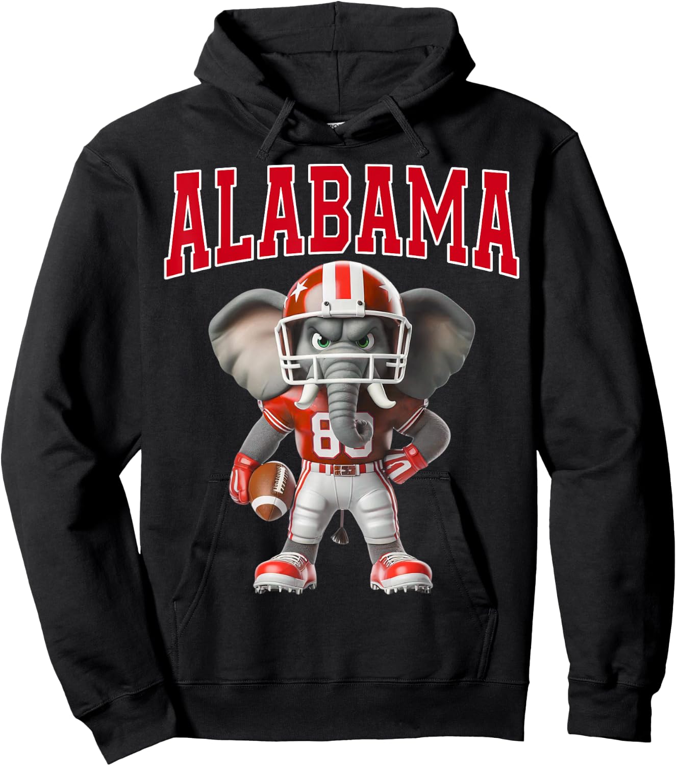 Alabama AL Vintage Sports Funny Elephant Love Men Women Kids Hoodie - Hoodie | Black