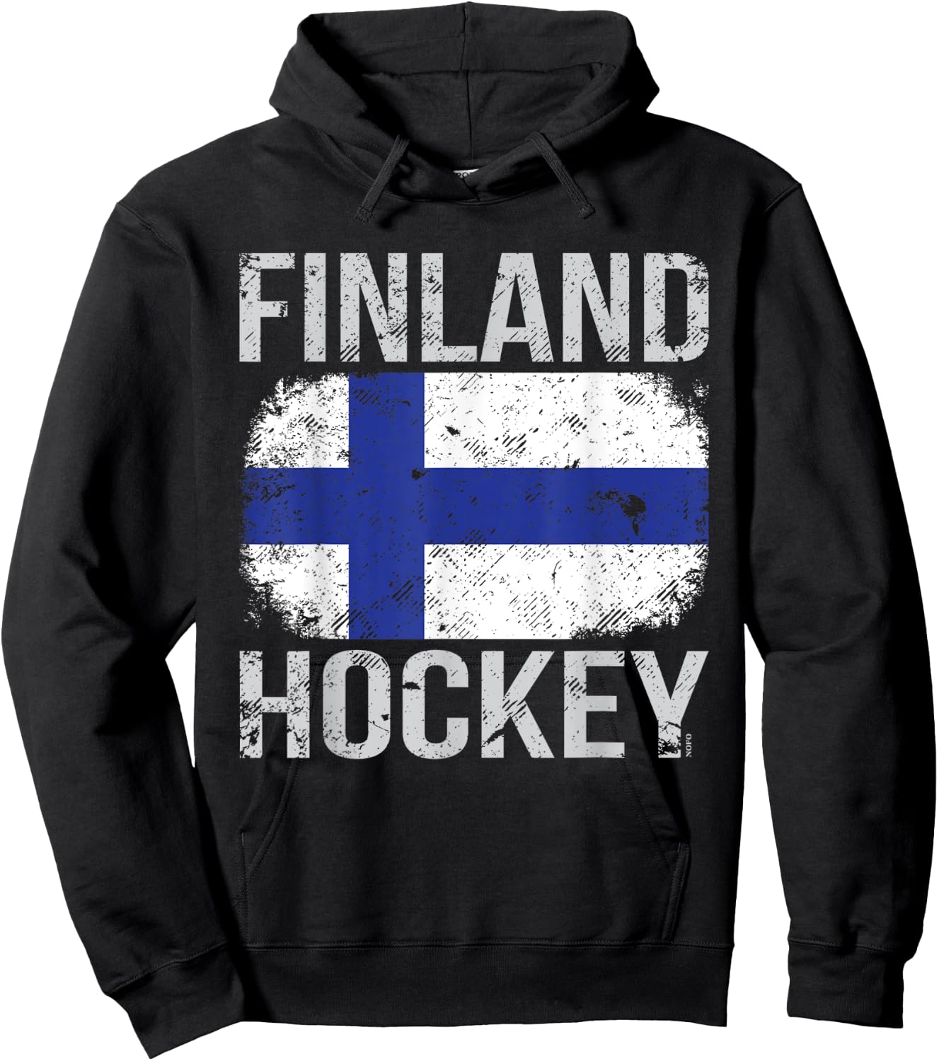 Finland Hockey, Finnish Flag Hoodie - Hoodie | Black