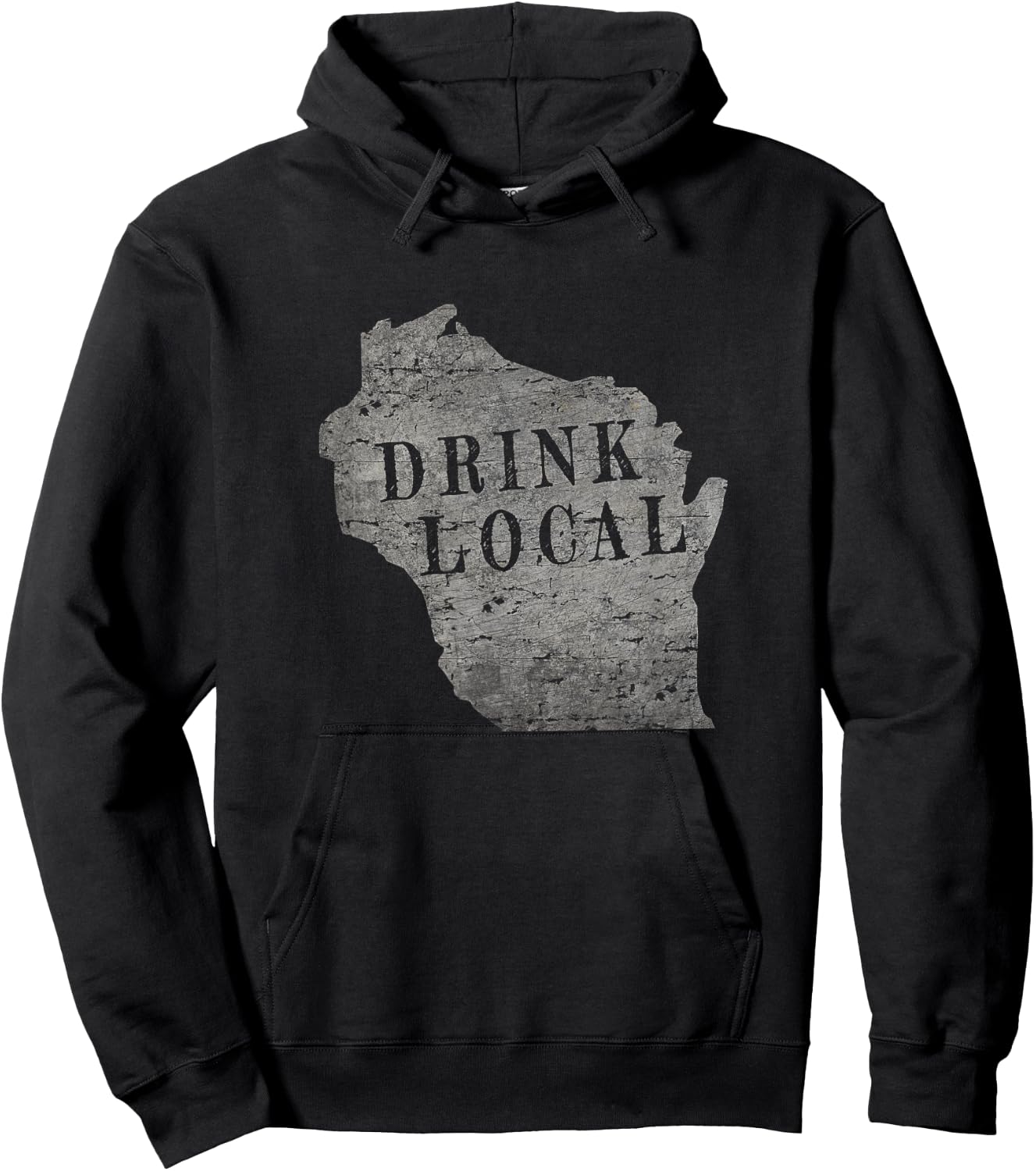 Vintage Drink local craft beer Wisconsin Hoodie - Hoodie | Black