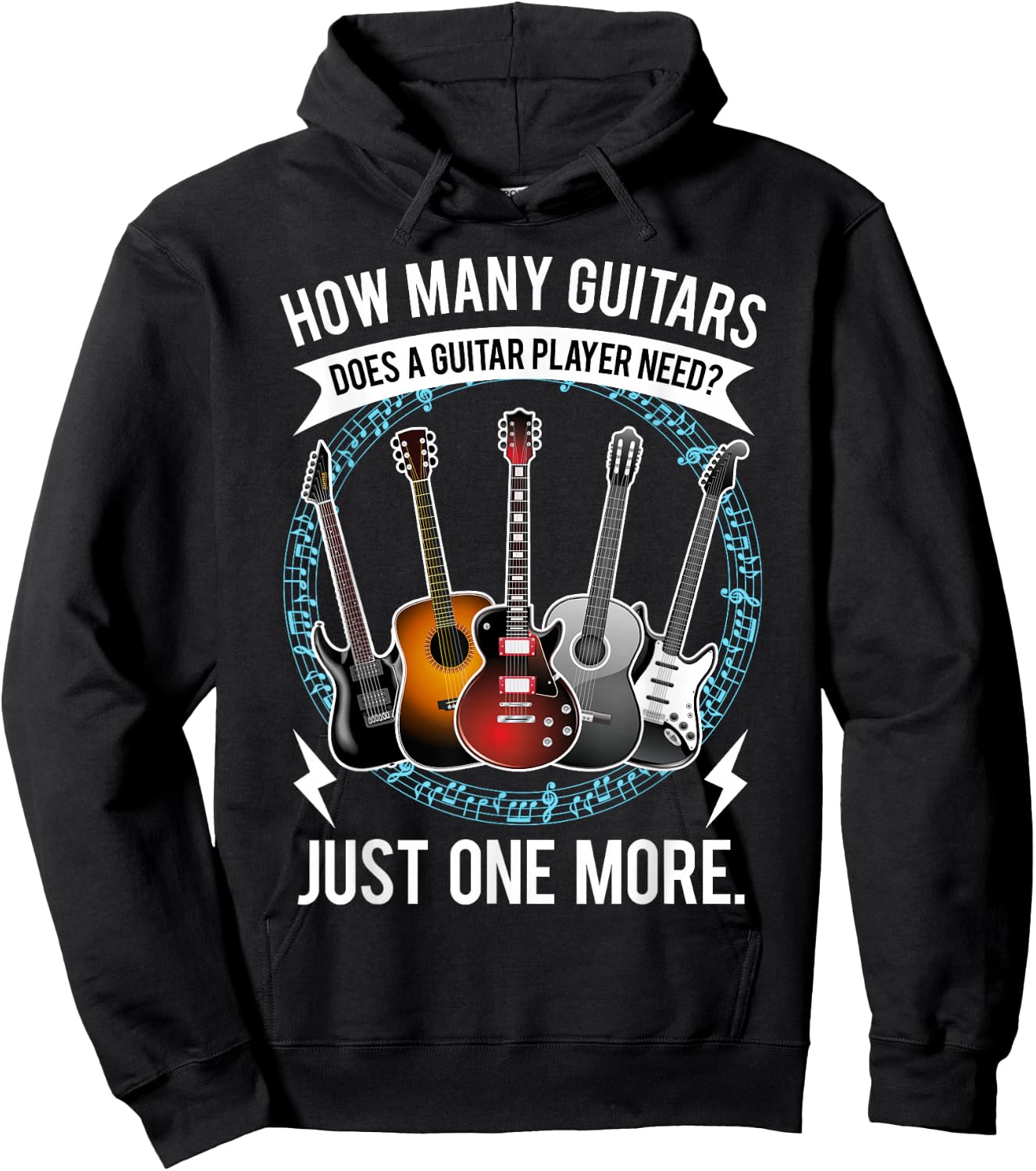 Guitar How Many Guitars Gift Guitar Player Hoodie - Hoodie | Black