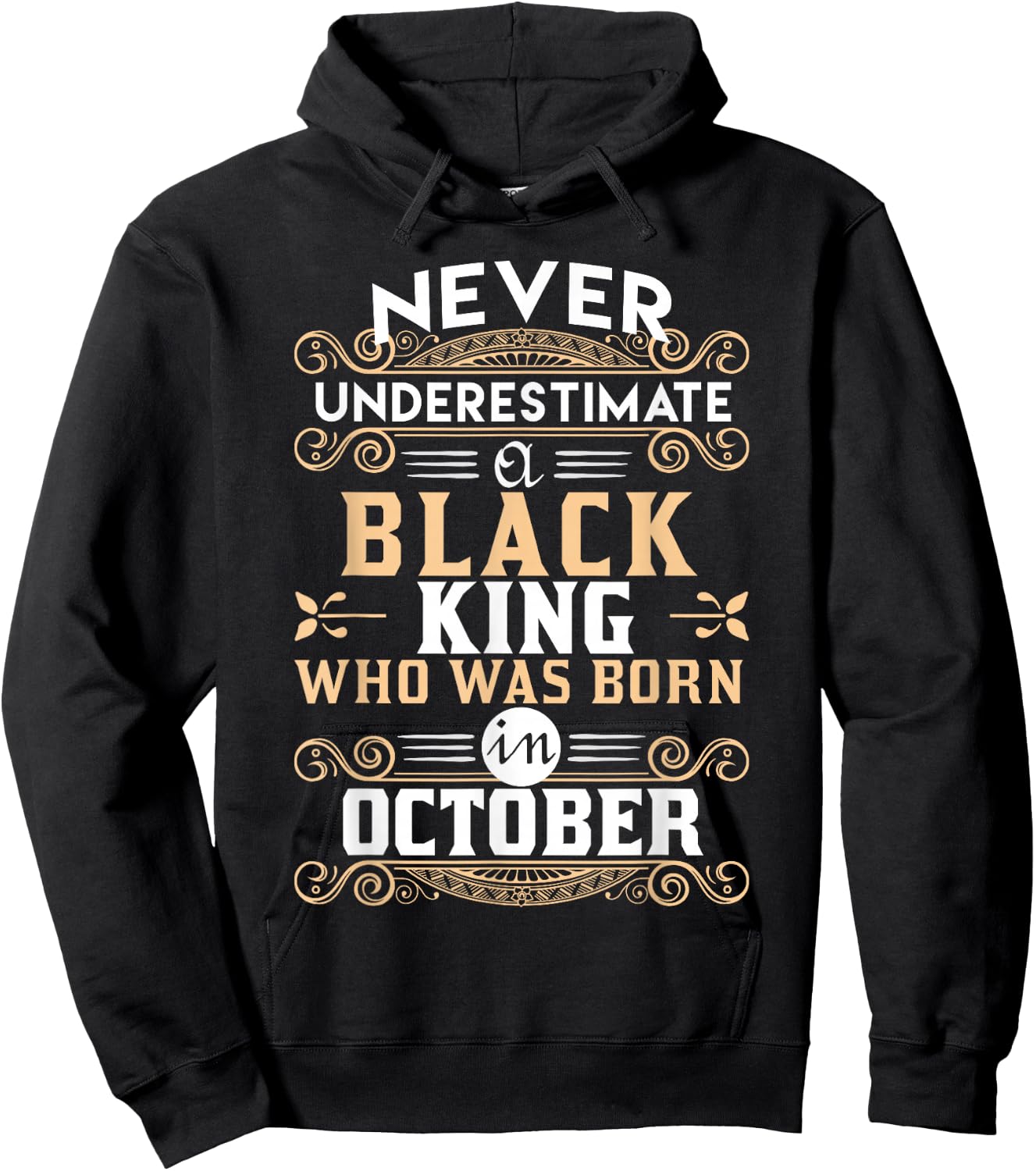 Black Kings Are Born In October - Birthday Hoodie - Hoodie | Black