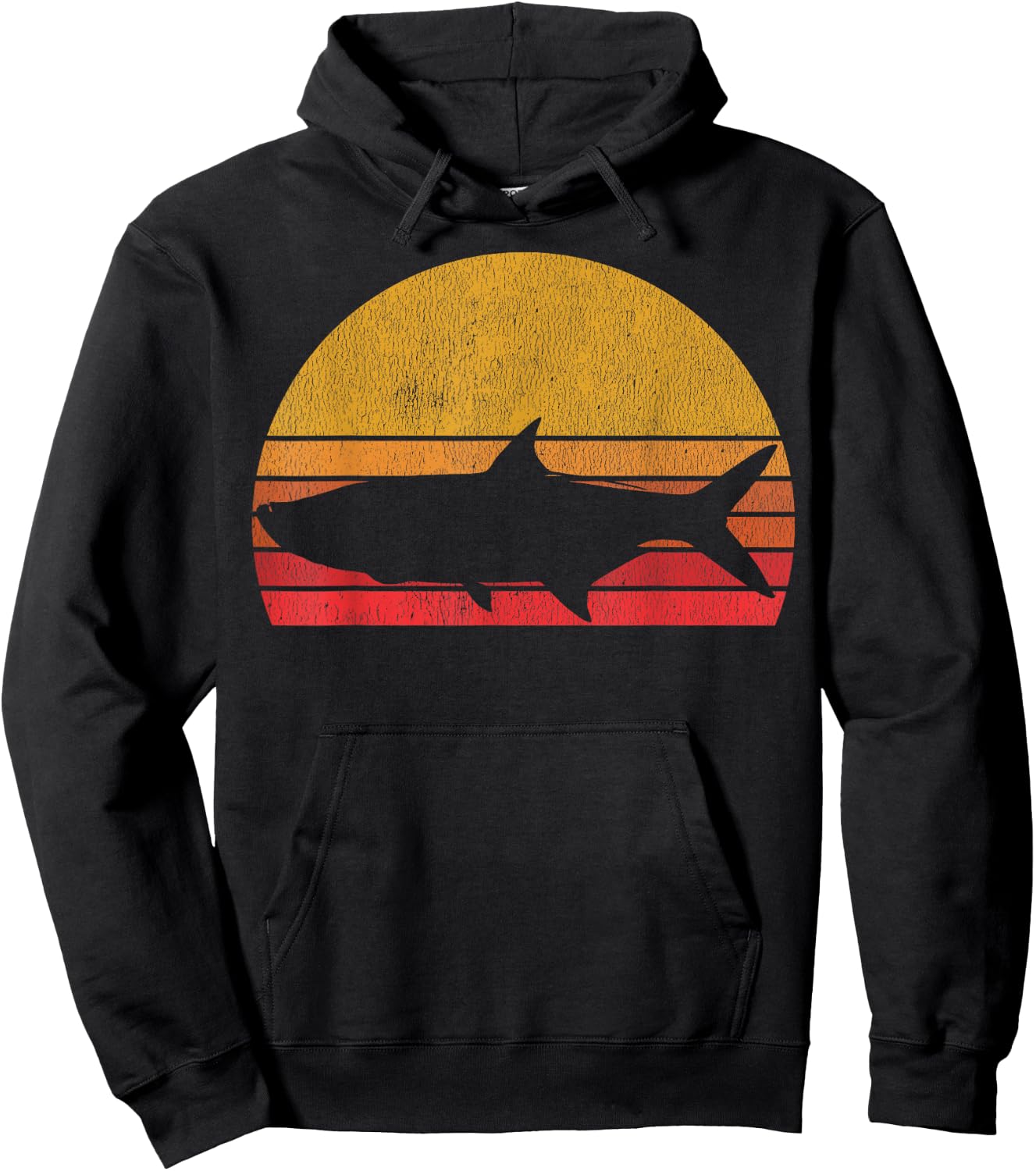 Tarpon Fishing - Retro Tarpon Saltwater Fisherman Hoodie - Hoodie | Black