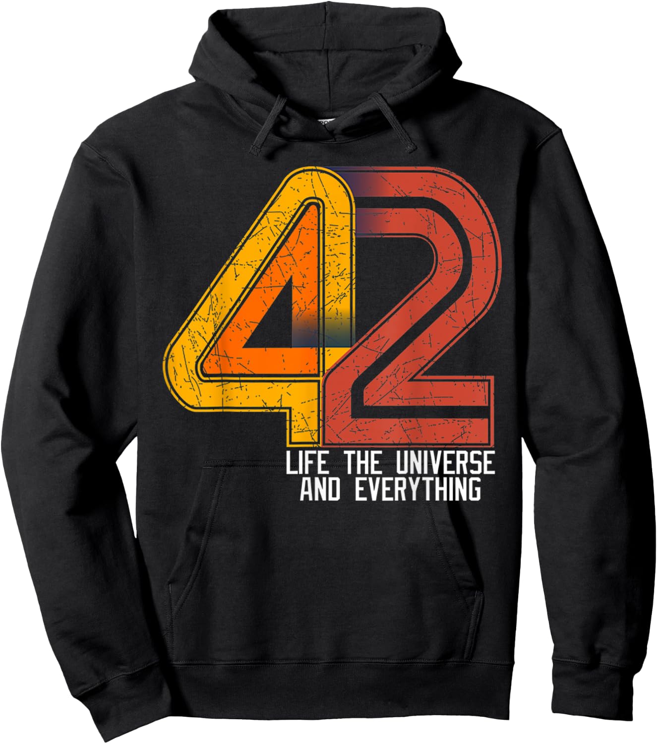 Vintage The 42 Answer to Life The Universe and Everything Hoodie - Hoodie | Black