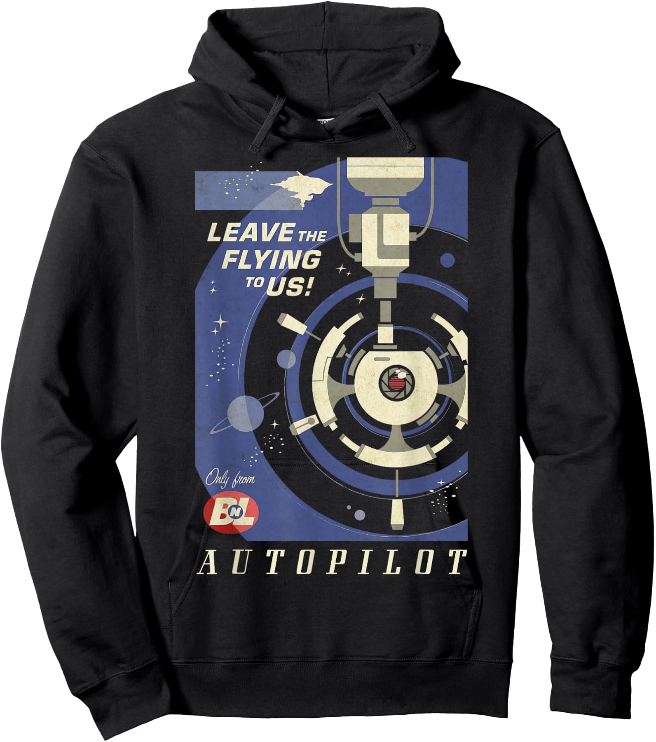Disney Pixar Wall-E Autopilot Leave The Flying To Us Poster Hoodie - Hoodie | Black