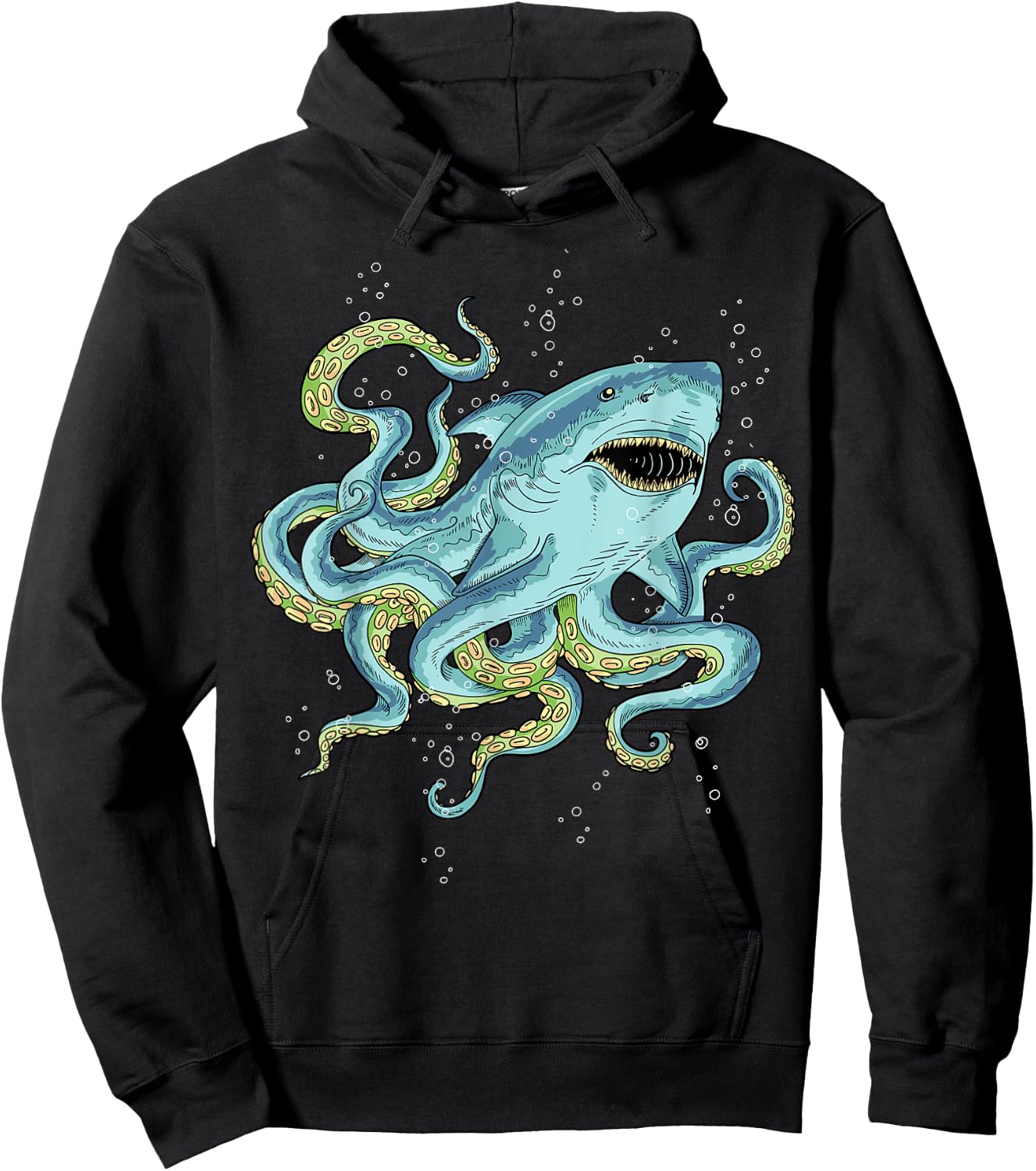 Half Shark Half Octopus Sharktopus Hoodie - Hoodie | Black